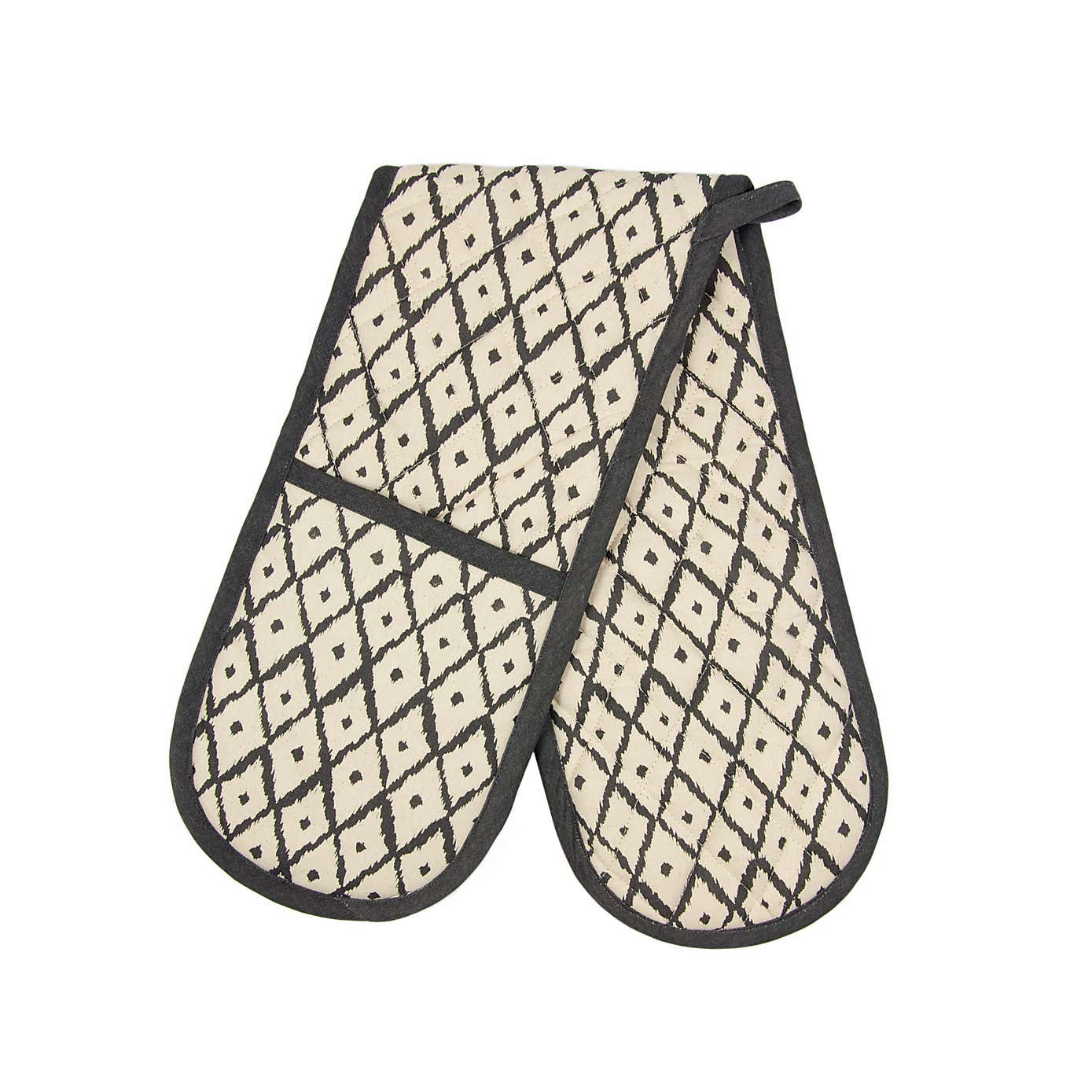 Global IKAT Grey Double Oven Glove