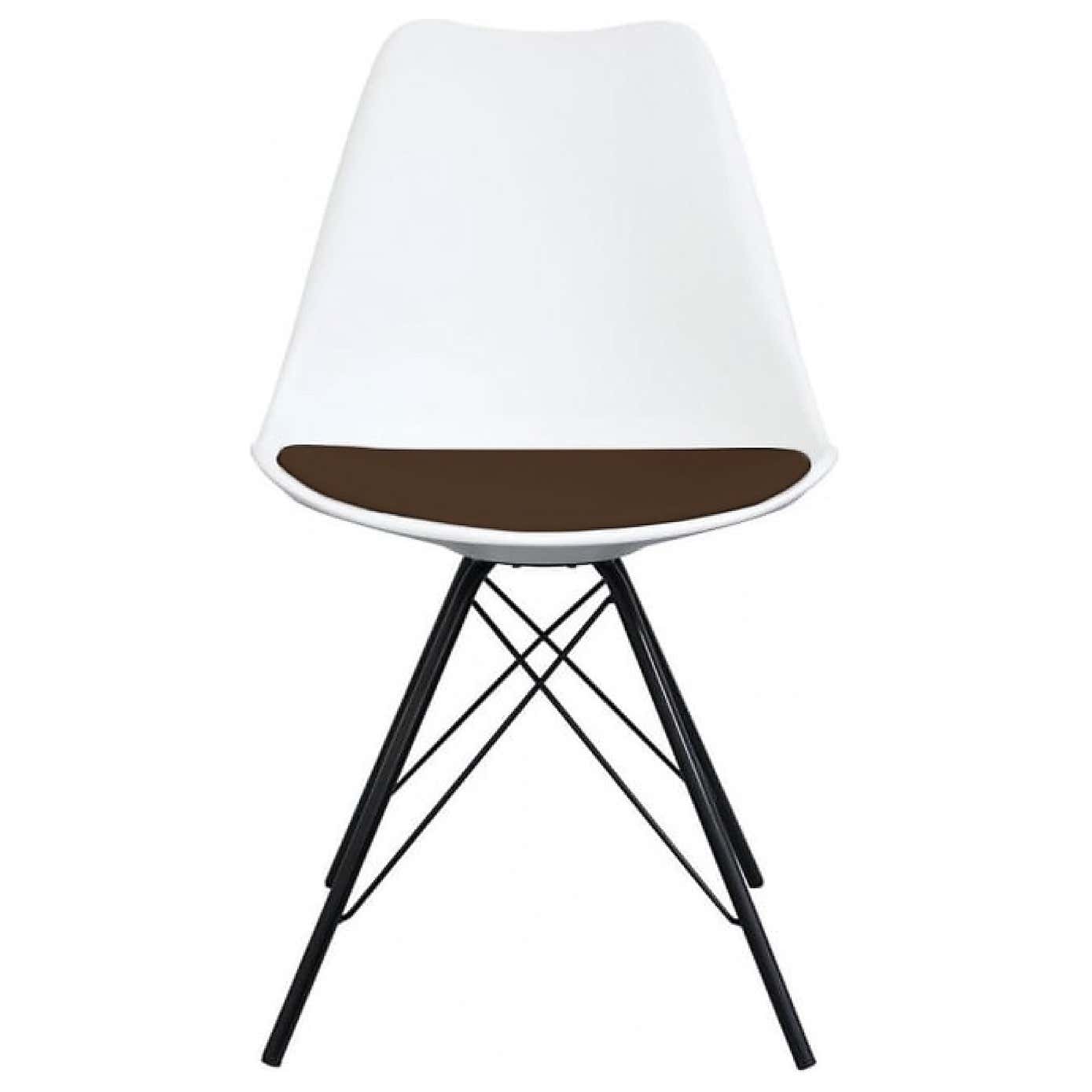 Fusion Living Soho White Plastic Dining Chair