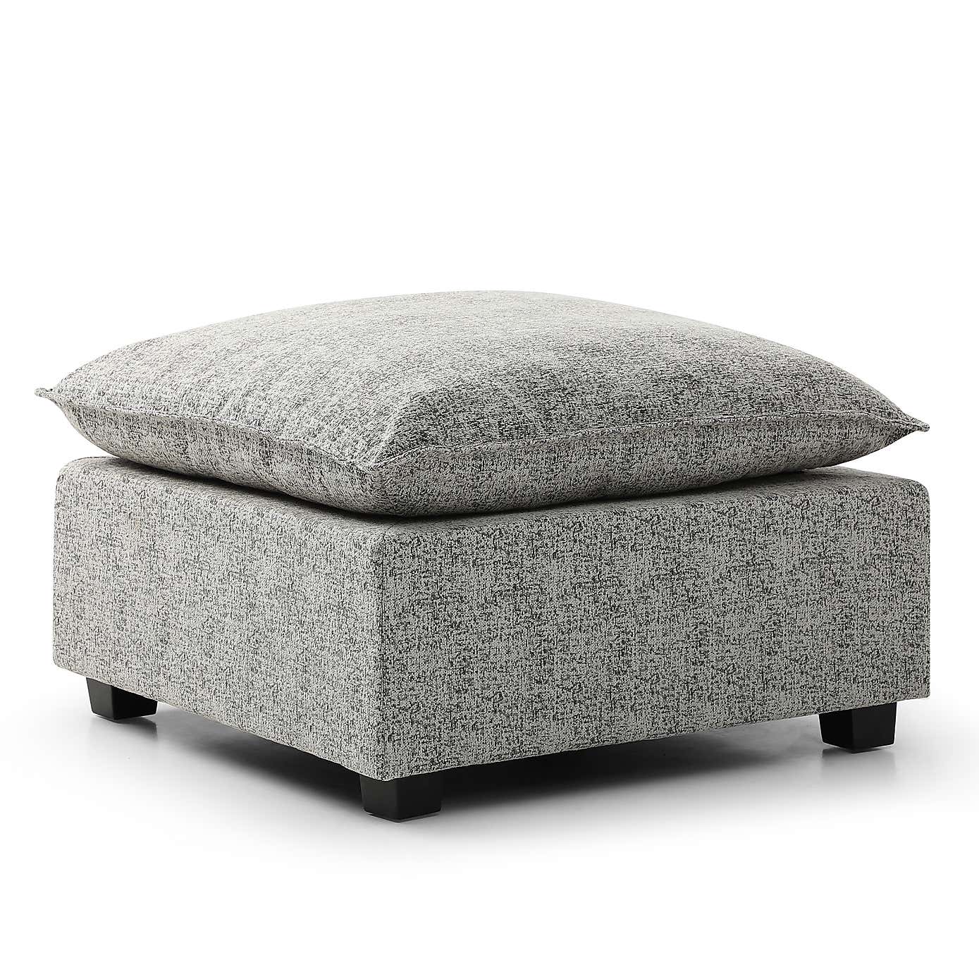 Moda 3 Seater Modular Sofa with Chaise, Light Grey Boucle