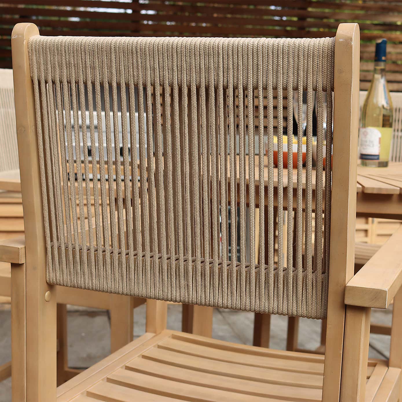 Roma 4 Seater Bar Set with Rope Bar Stools