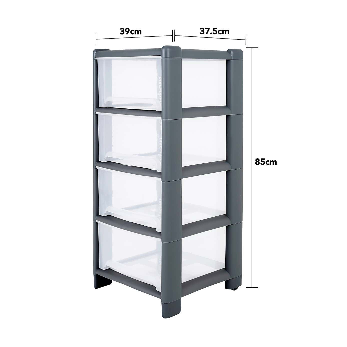 Wham Deep 4 Drawer Storage Tower Unit