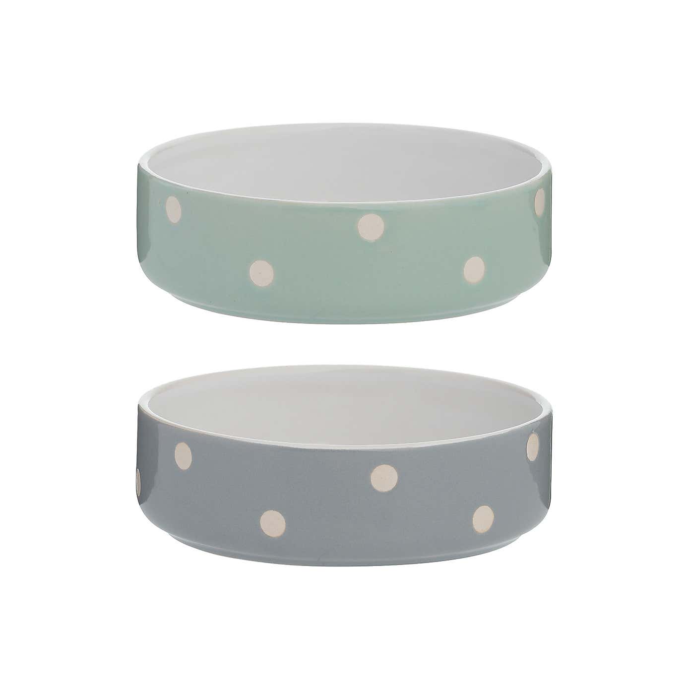 Mason Cash Set of 2 Spotty Pet Bowls