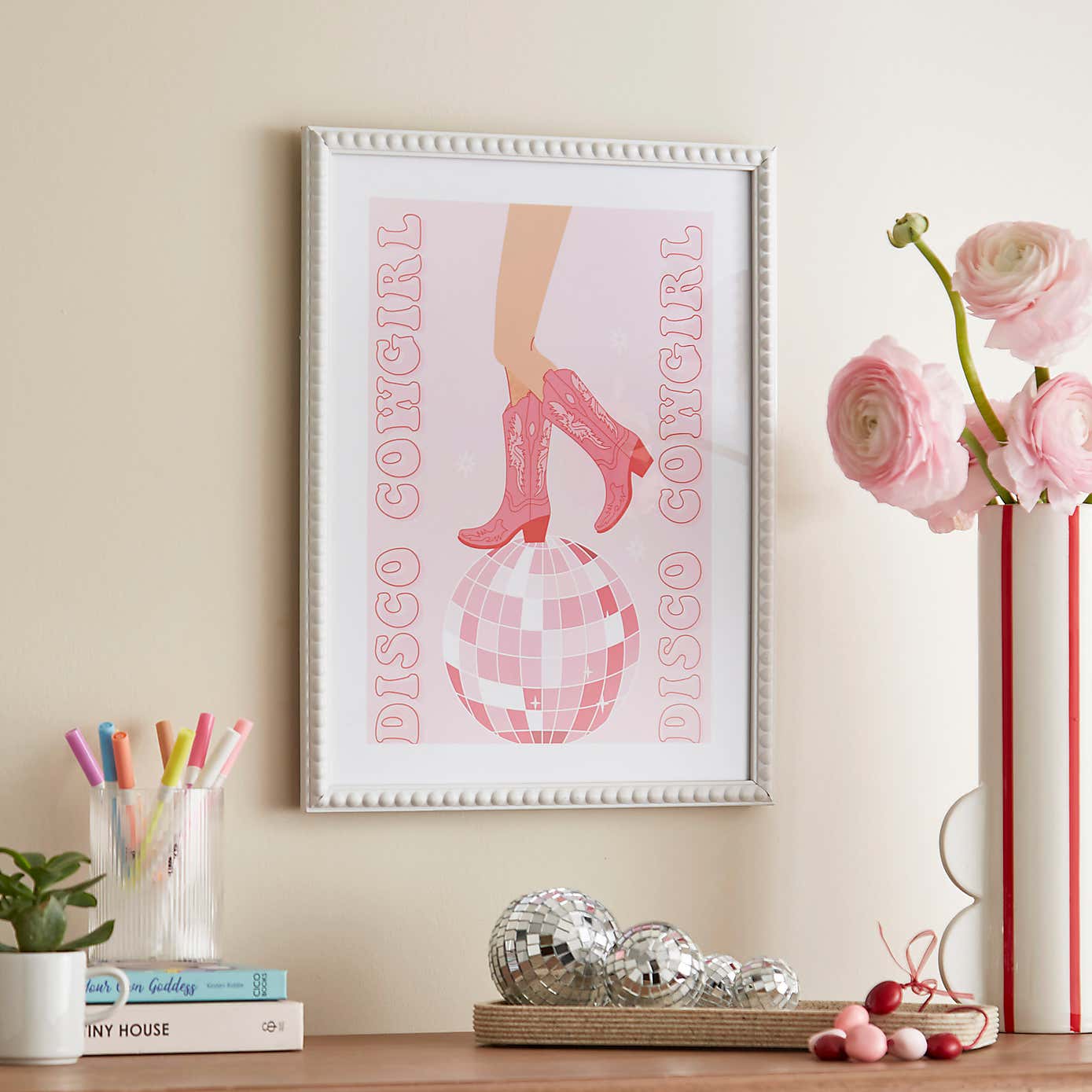 Disco Cowboy Boots Framed Print