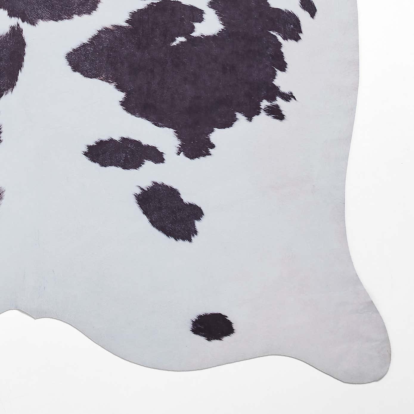 Faux Cow Print Rug