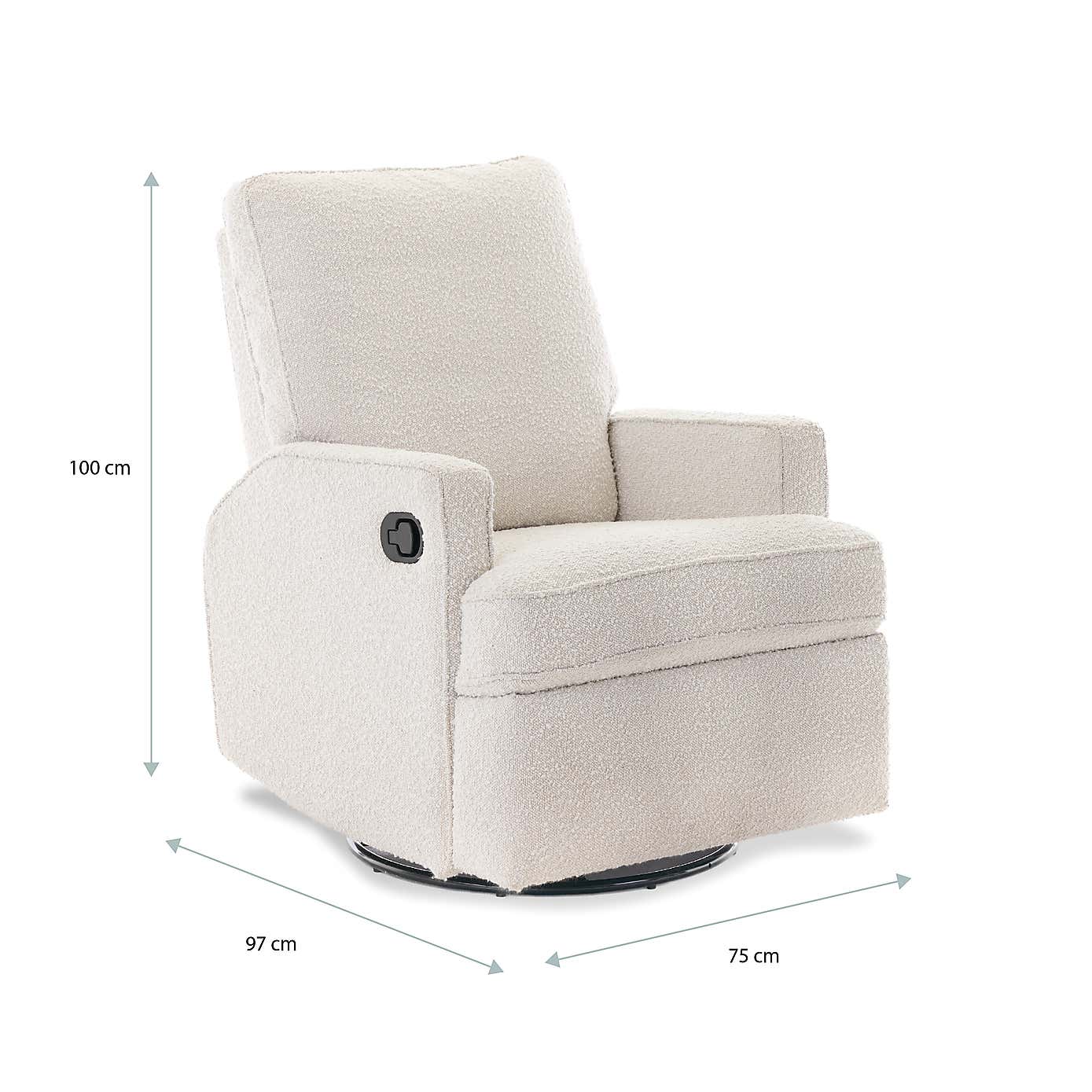 Obaby Madison Swivel Glider Recliner Chair
