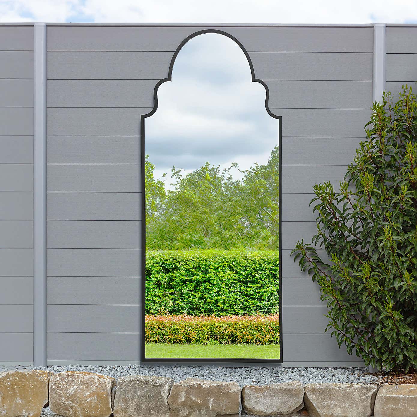 Arcus Crown Arched Indoor Outdoor Full Length Wall Mirror