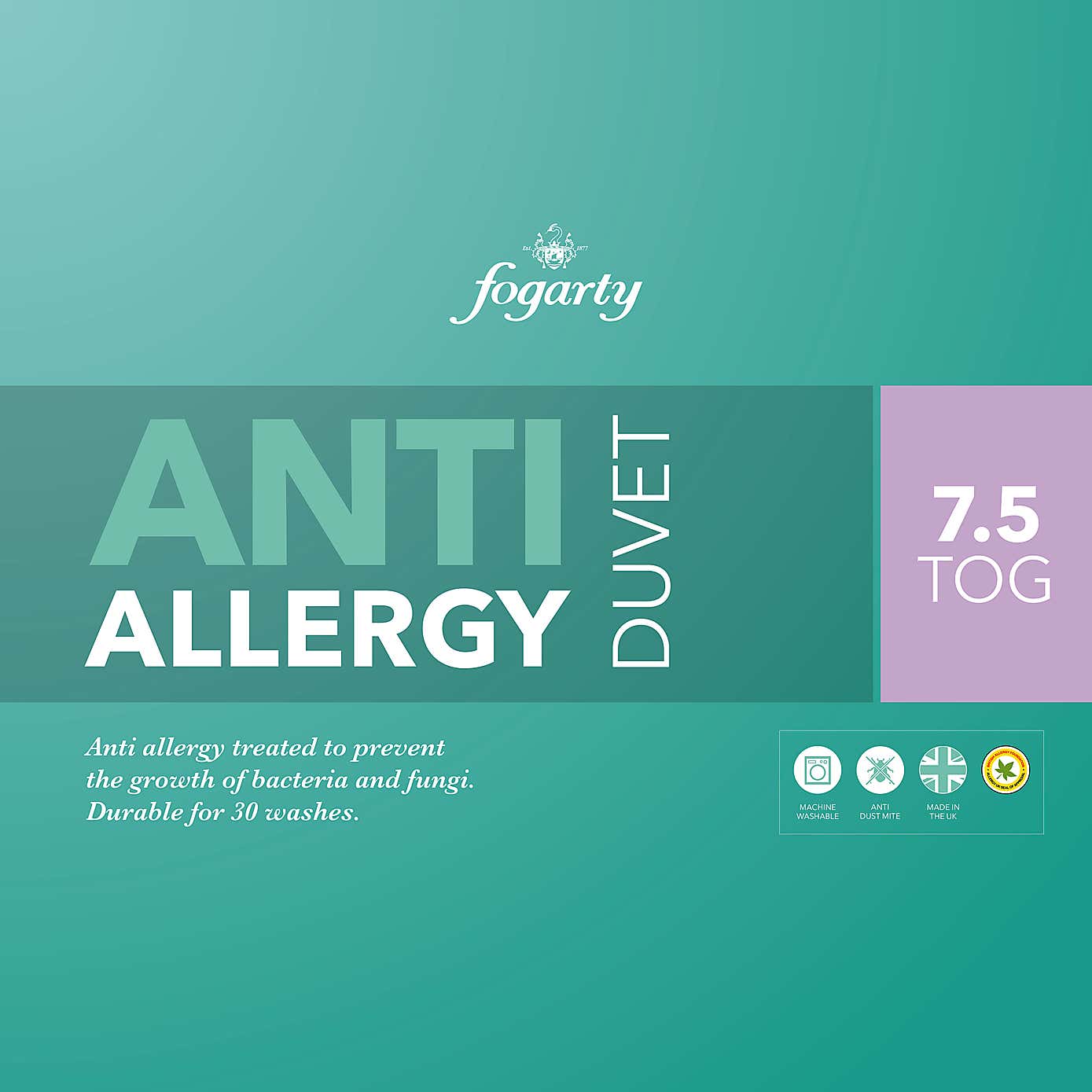 Fogarty Anti Allergy 7.5 Tog Duvet
