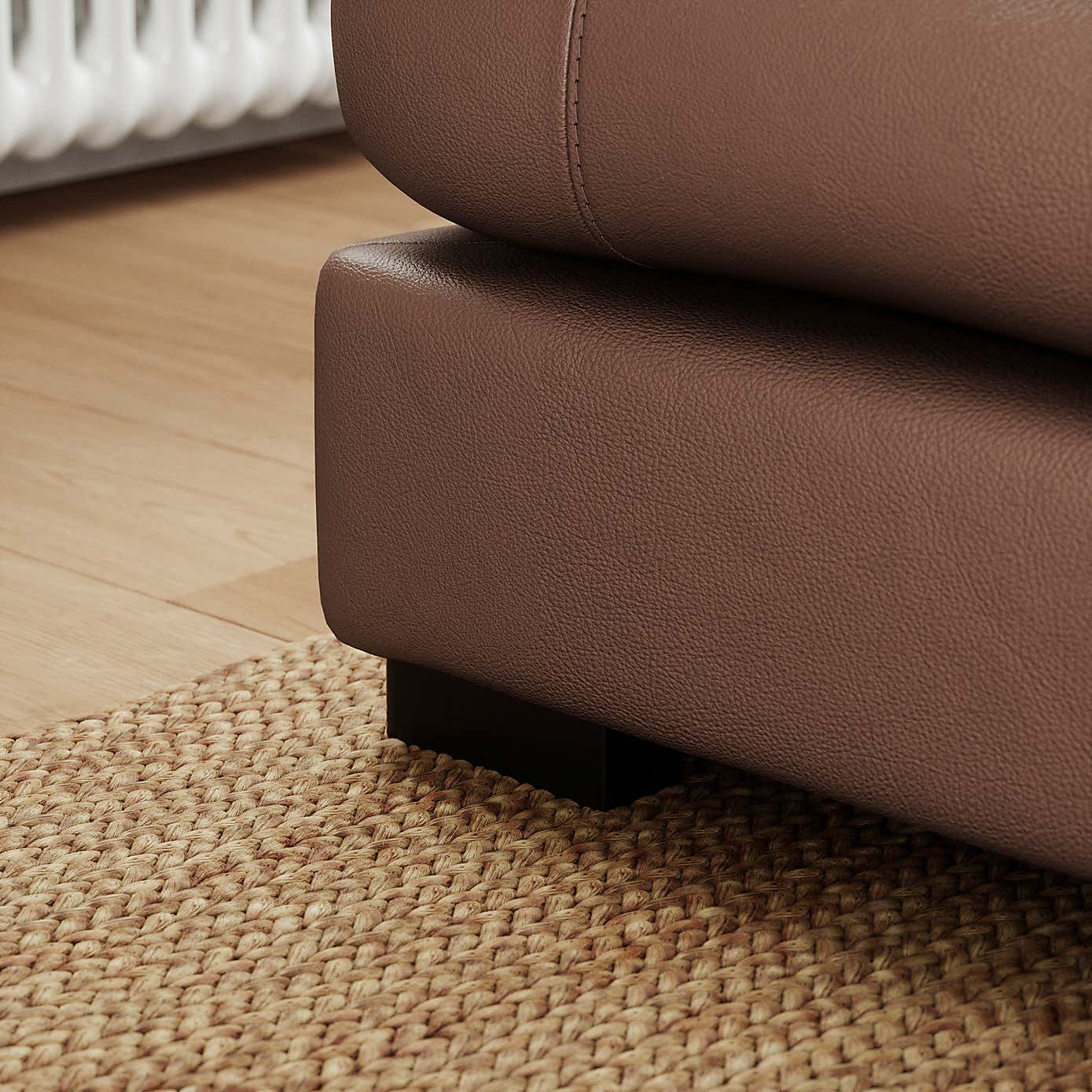 Carson Classic Leather Large Corner Chaise Sofa