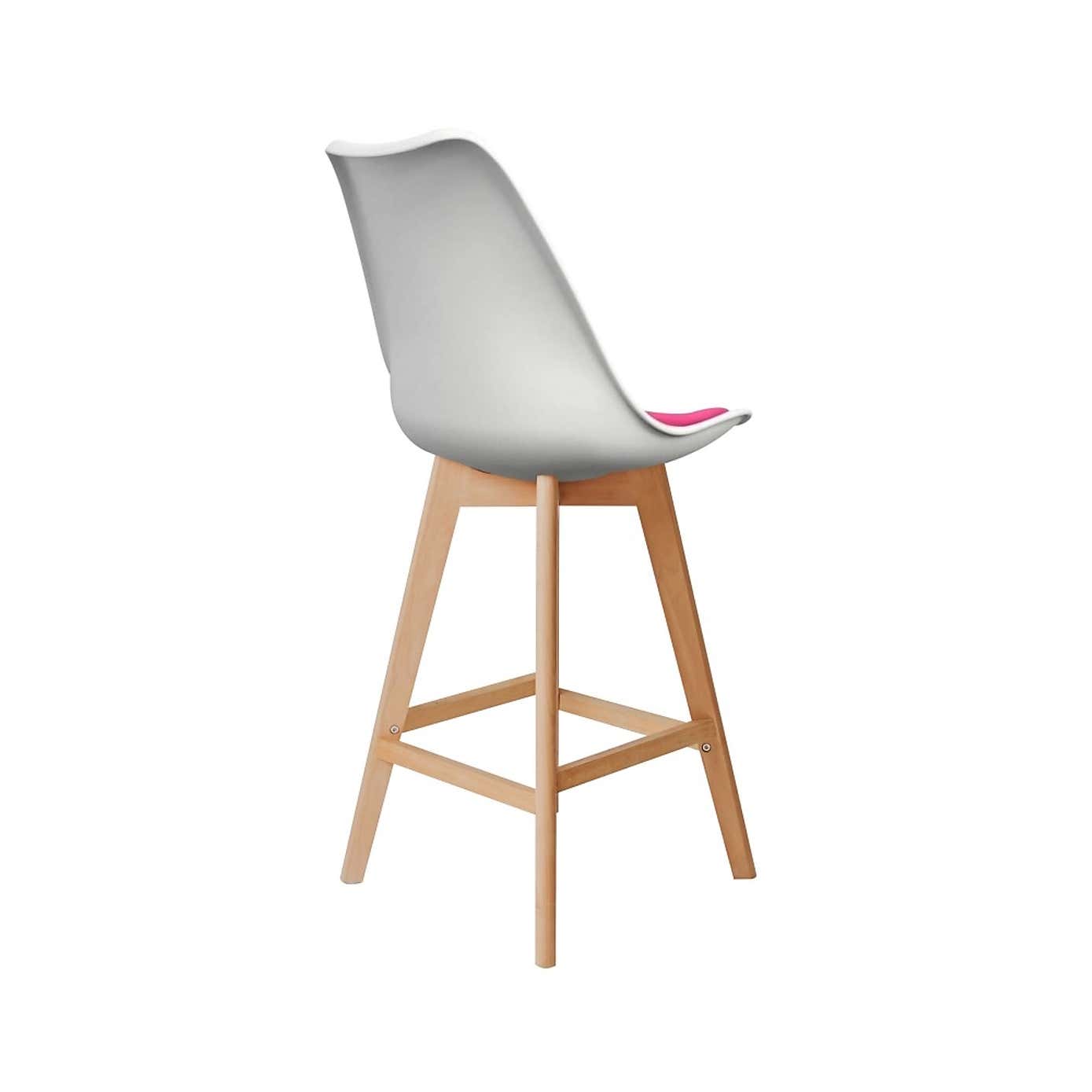 Fusion Living Soho White Plastic Bar Stool