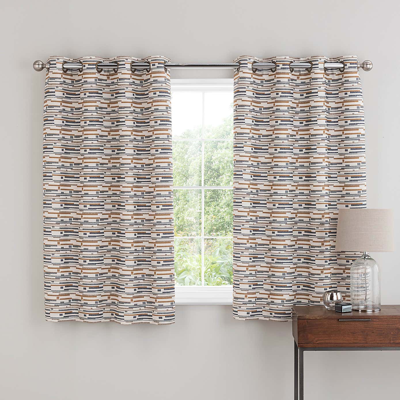 Matrix Boucle Eyelet Curtains