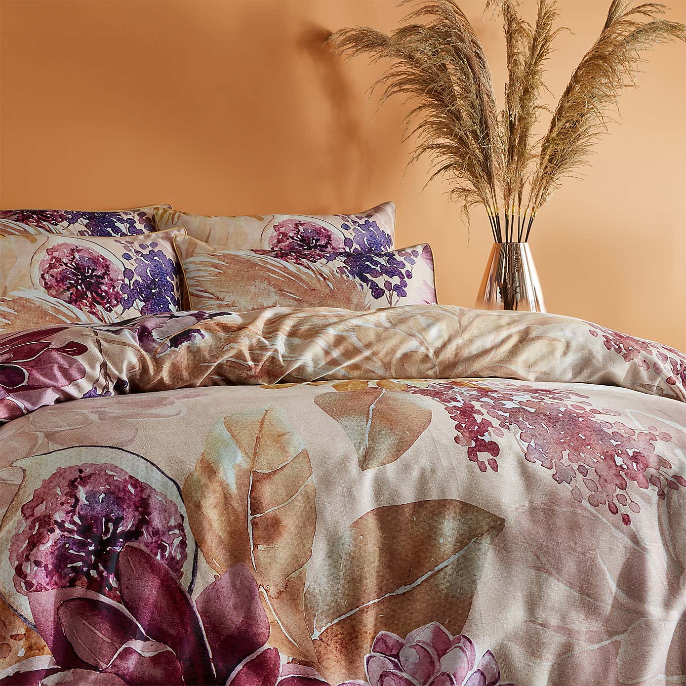 Paoletti Saffa 100% Cotton Duvet Cover and Pillowcase Set