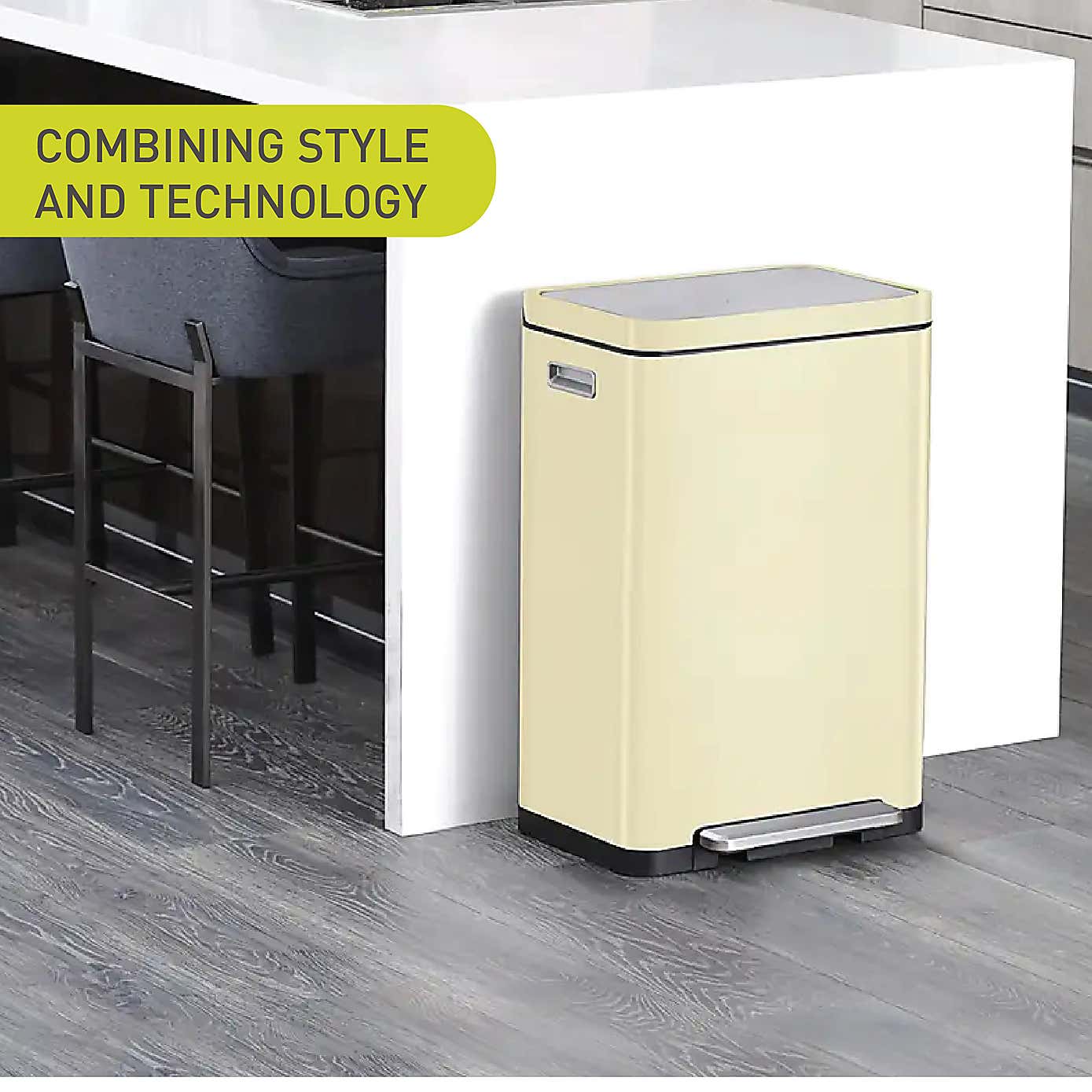 EKO X-Cube 20/20L Cream Recycling Bin