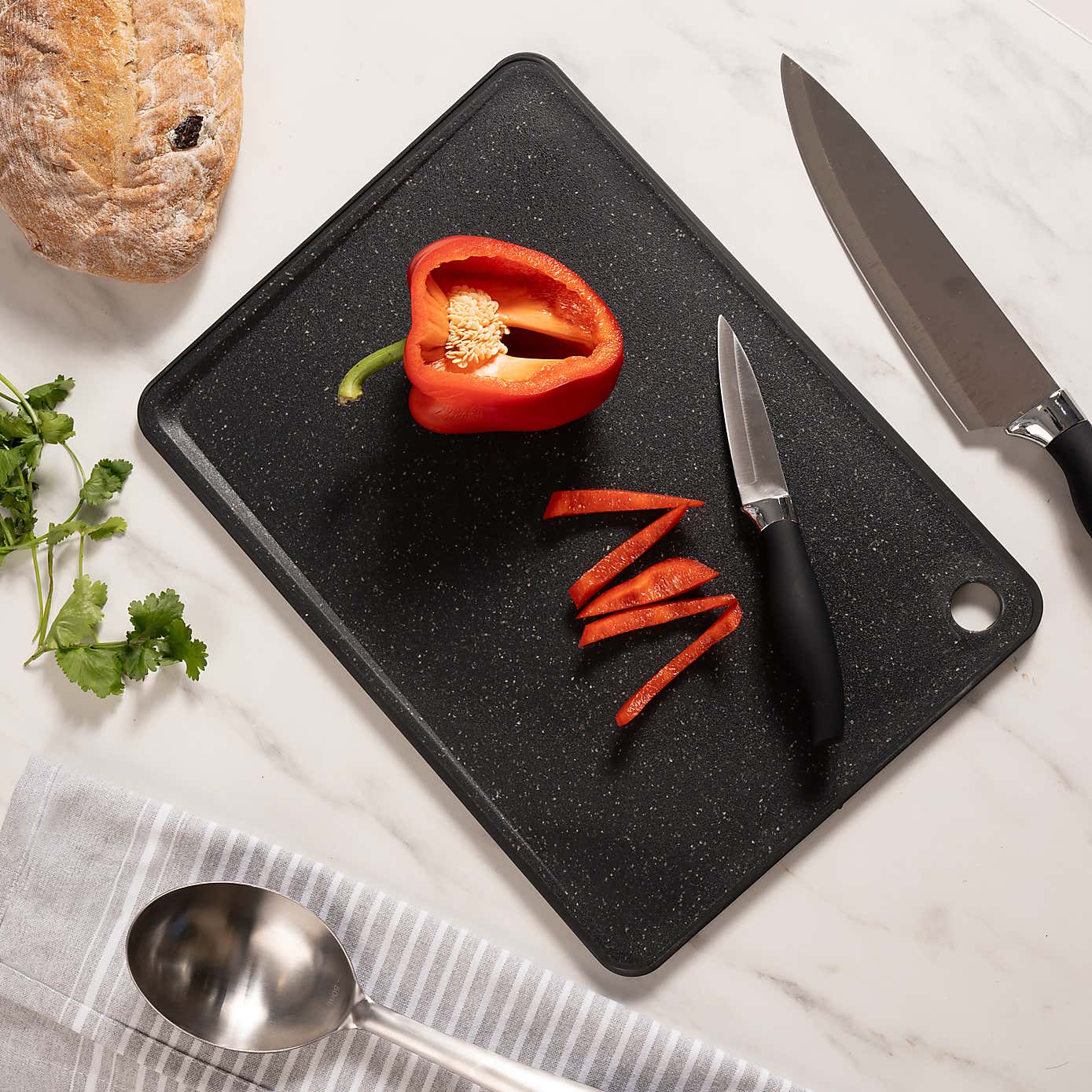 Recycled chopping board large single Black