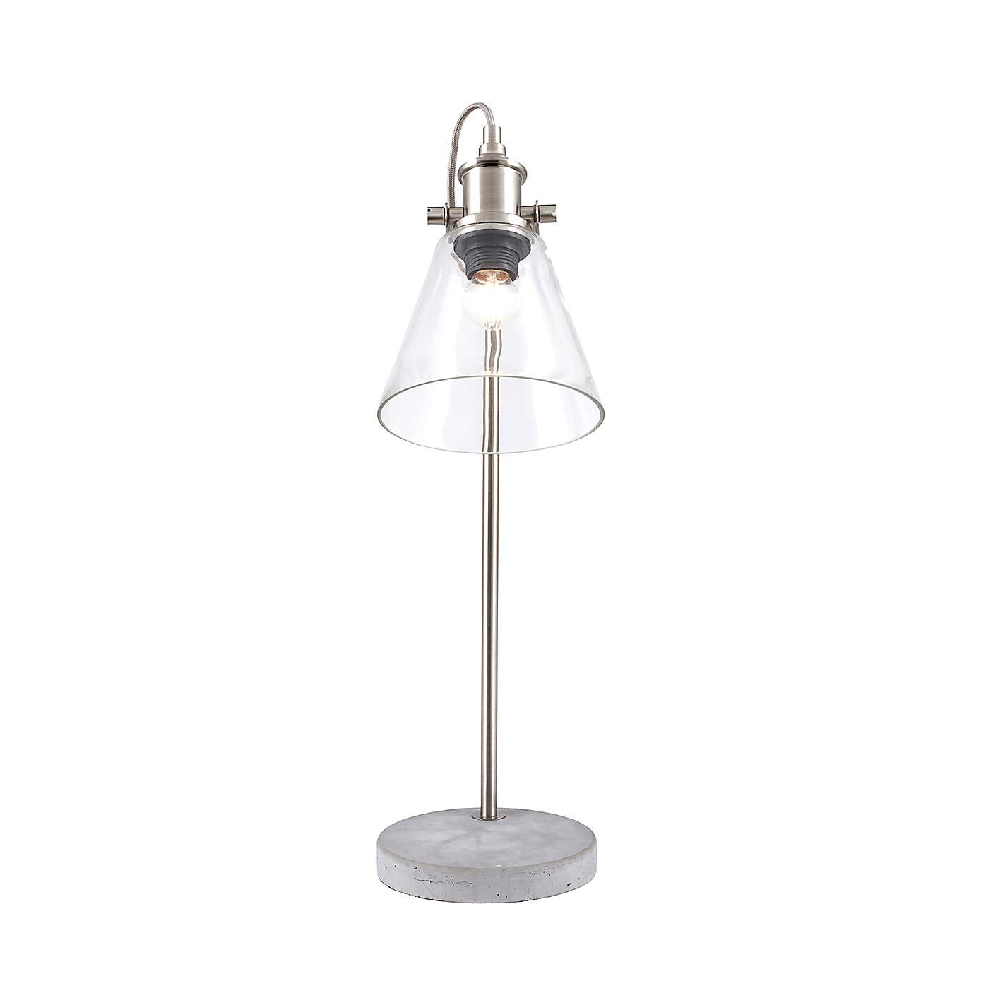 Chaplin Concrete & Brushed Chrome Table Lamp