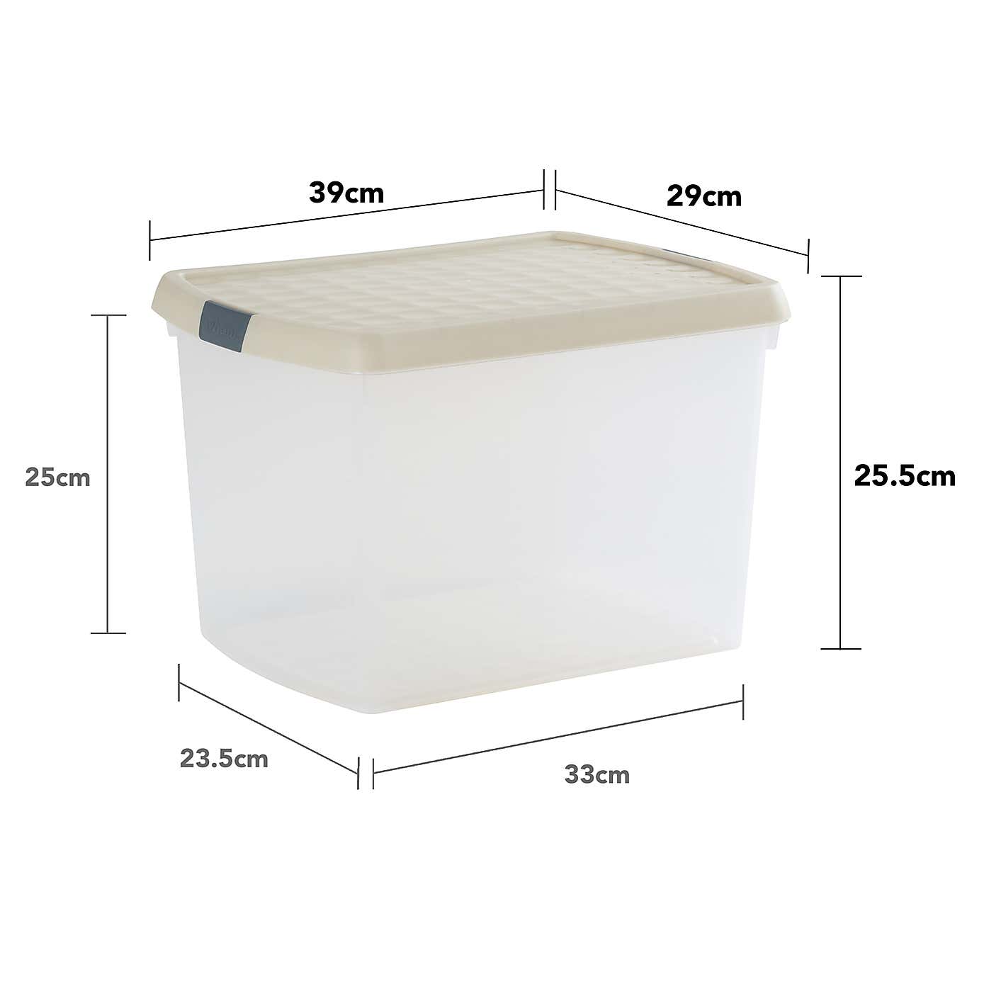 Wham Clip Pack of 4 Rectangle Storage Boxes With Lids