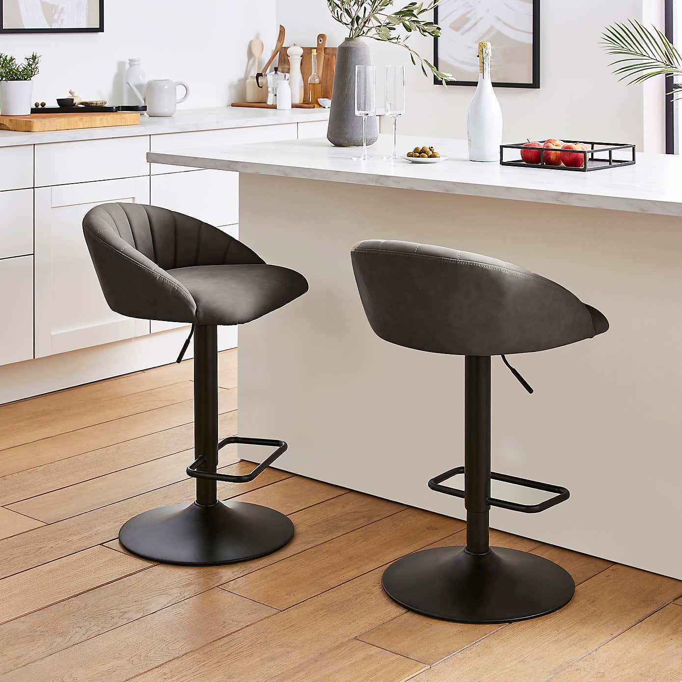 Lowen Faux Leather Bar Stool