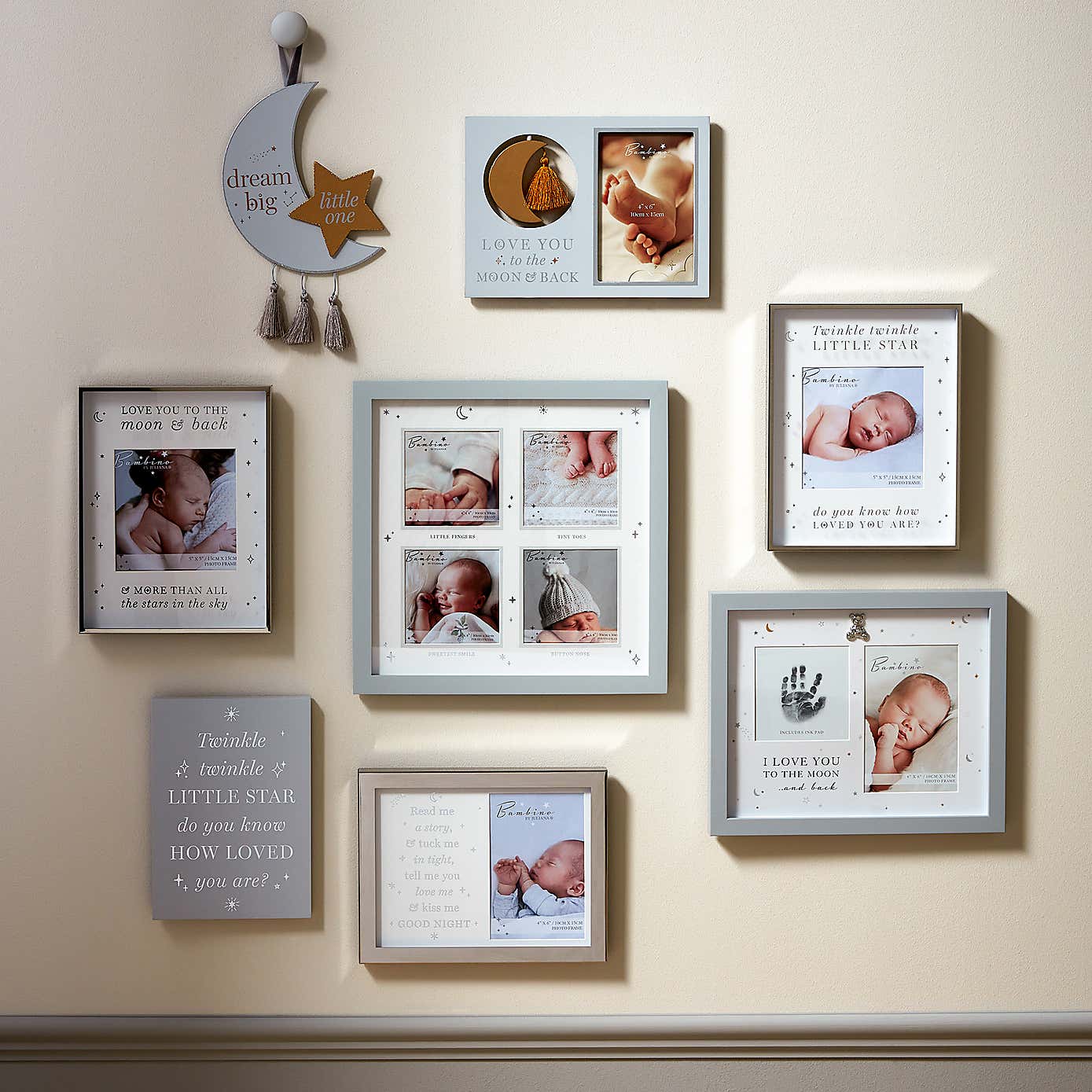 Bambino Metal Plated Moon & Back Photo Frame