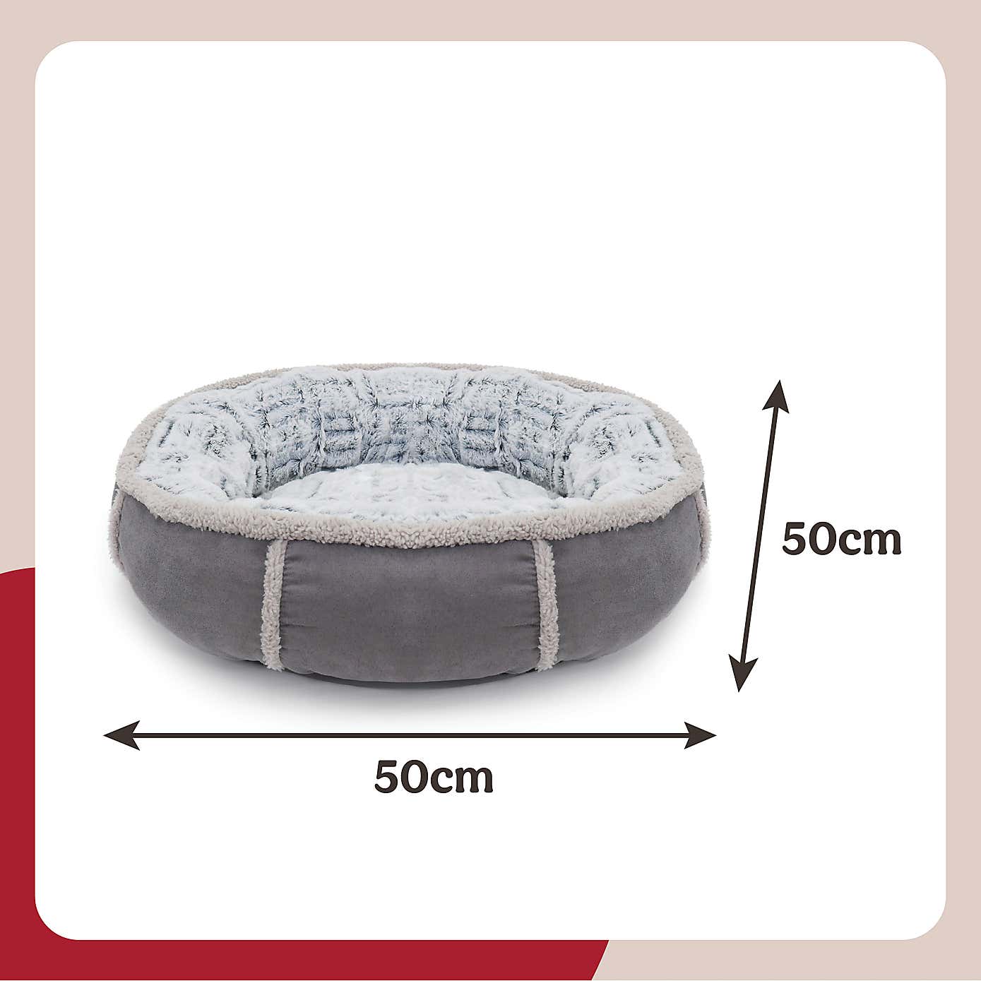Rosewood Plush Donut Pet Bed