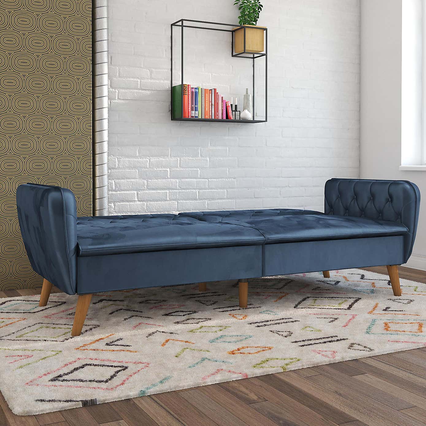 Tallulah Velvet Memory Foam Futon
