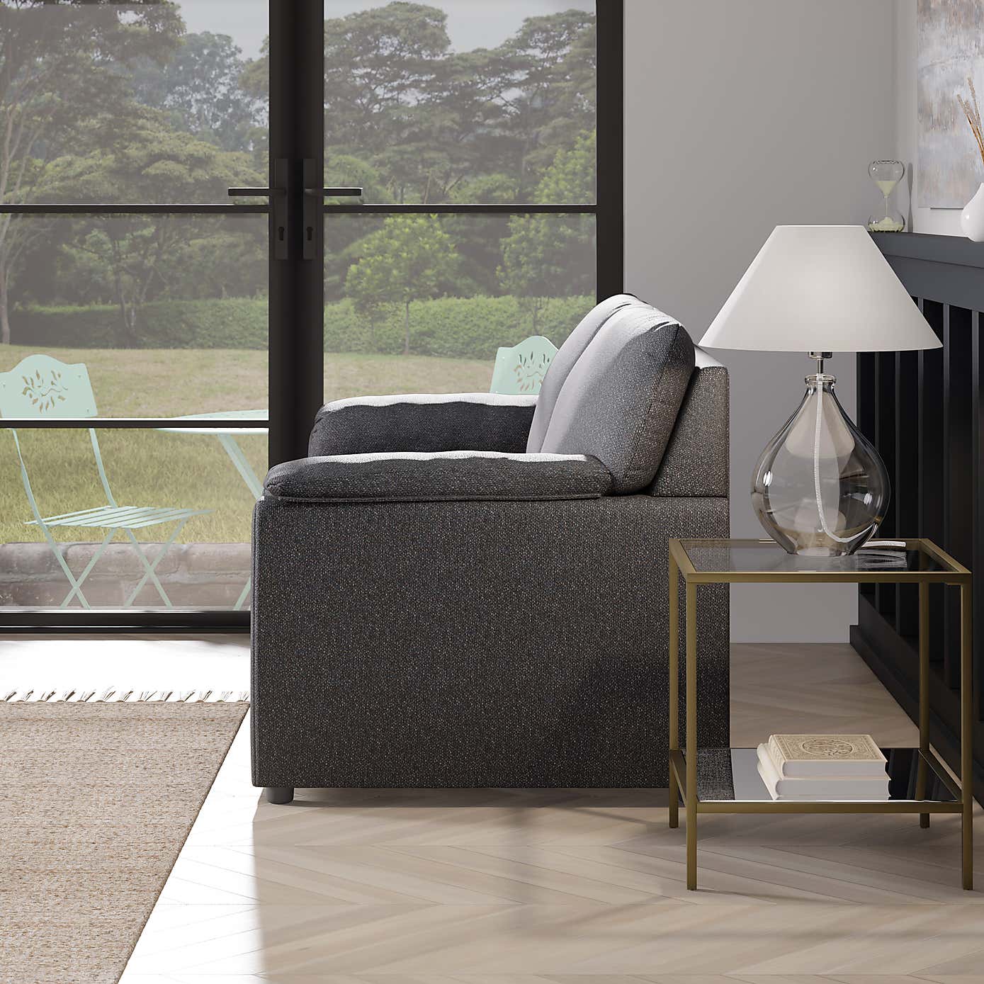 Meyer Tonal Weave 2 Seater Double Sofa Bed