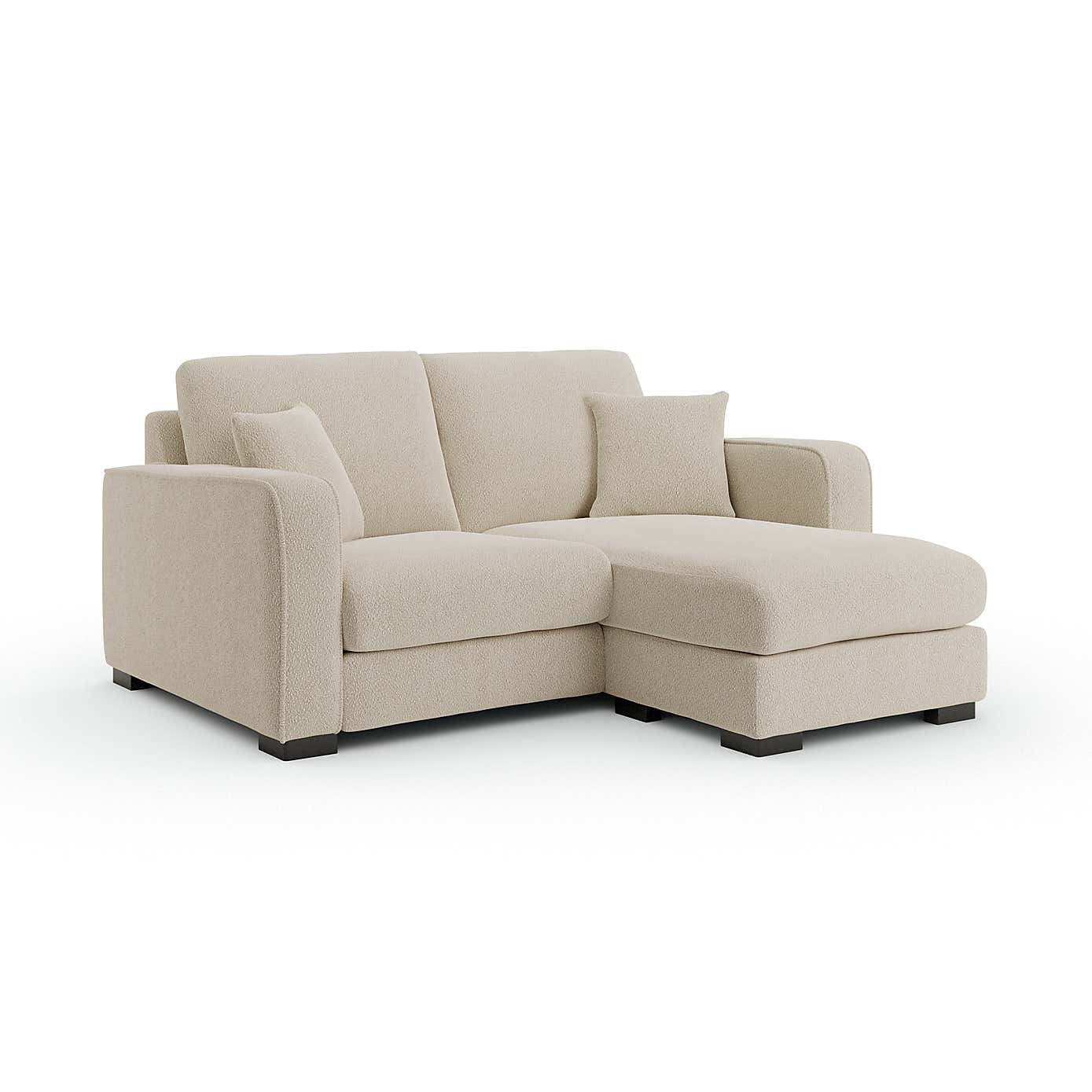 Carson Tonal Boucle Compact Corner Chaise Sofa