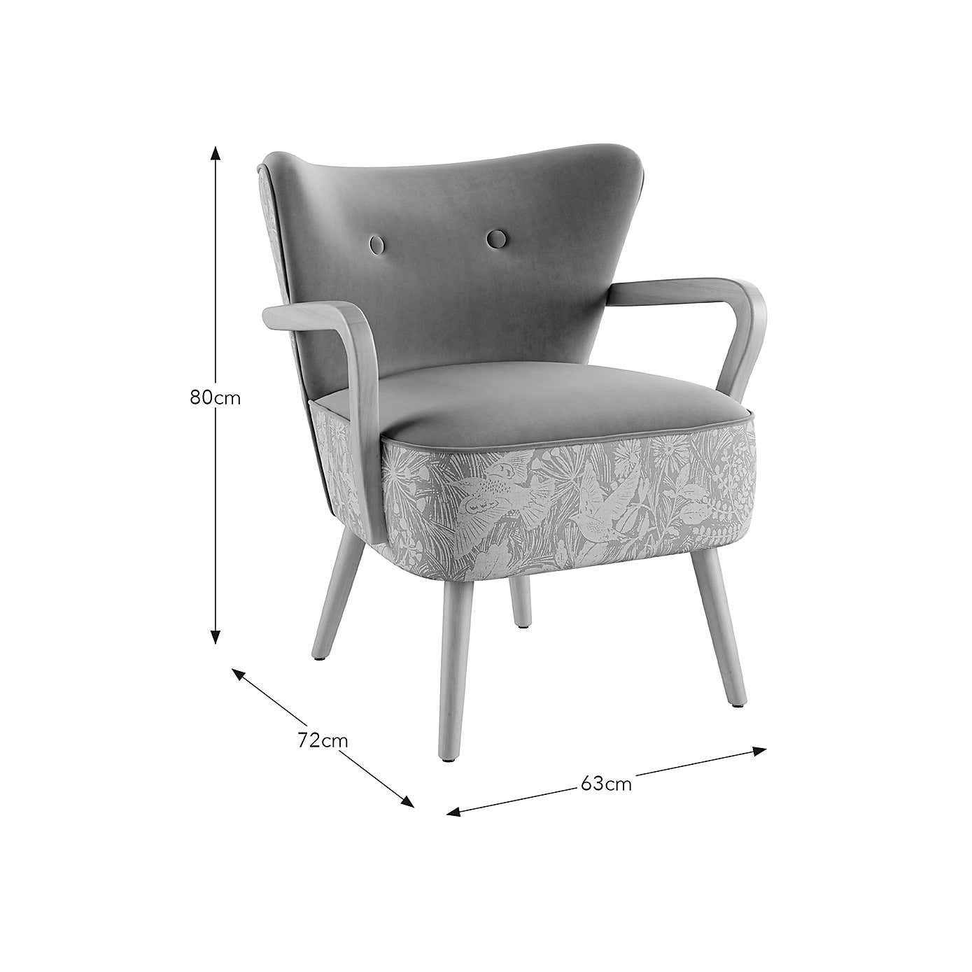 Eliza Wooden Arm Occasional Armchair