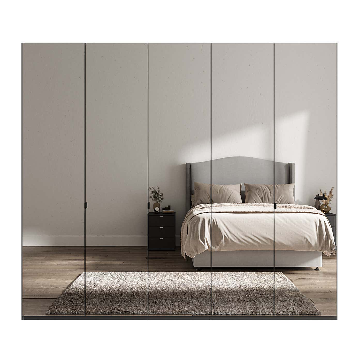 Wiemann Kahla 5 Door Mirrored Wardrobe