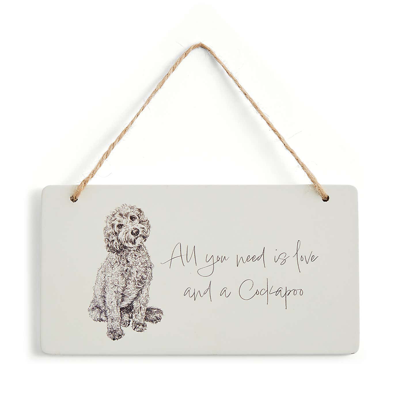 Churchgate Cockapoo Hanging Plaque
