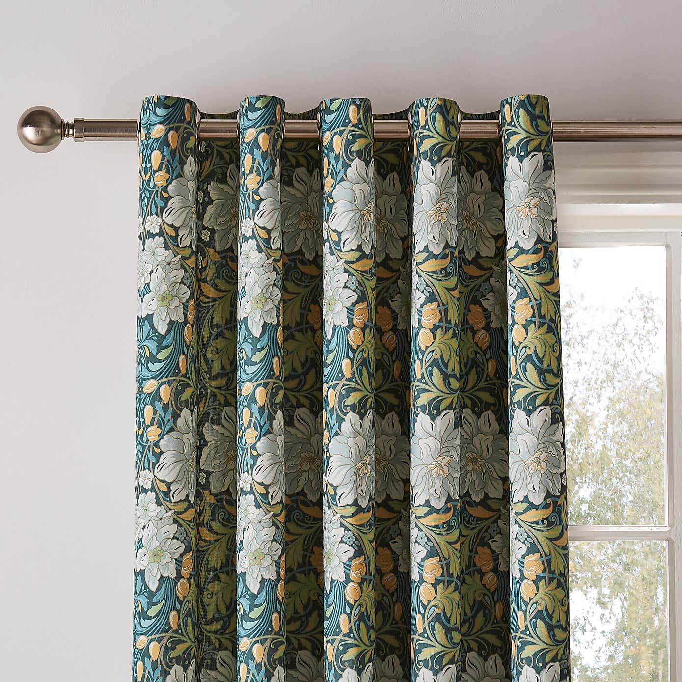 Loretta Floral Eyelet Curtains