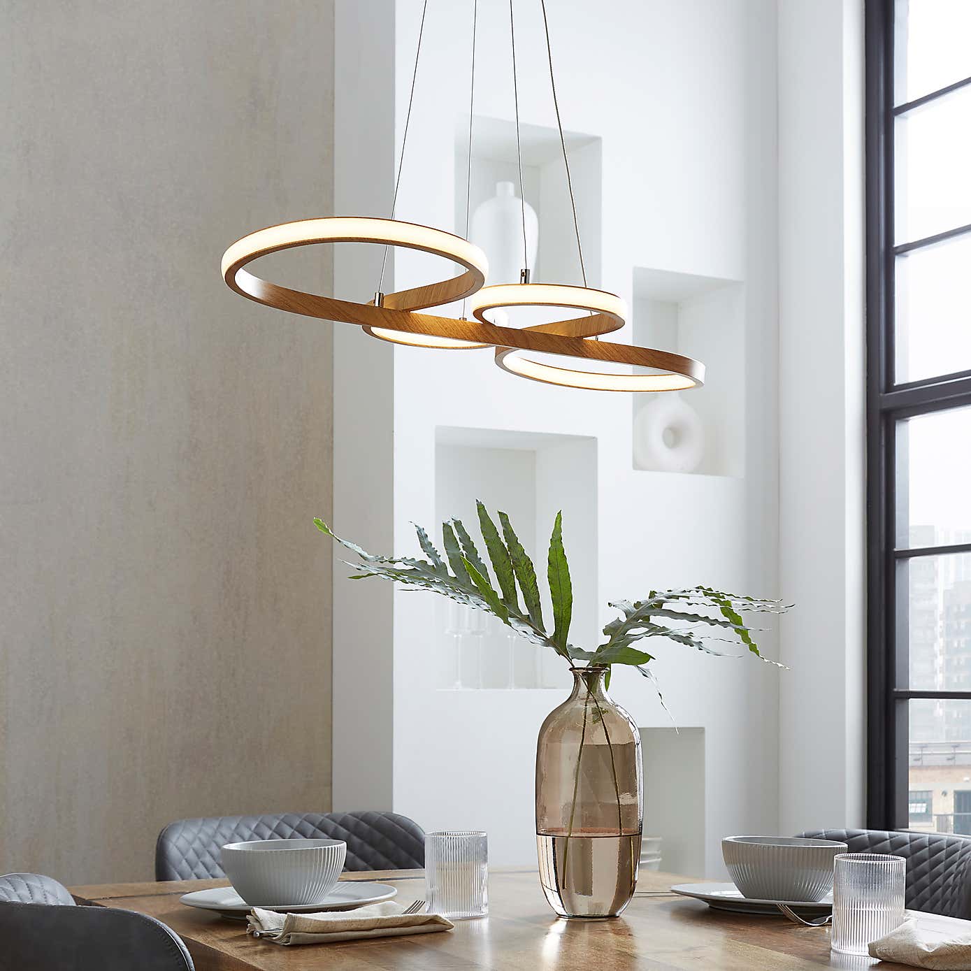 Jaxson LED Wood Effect Ceiling Light