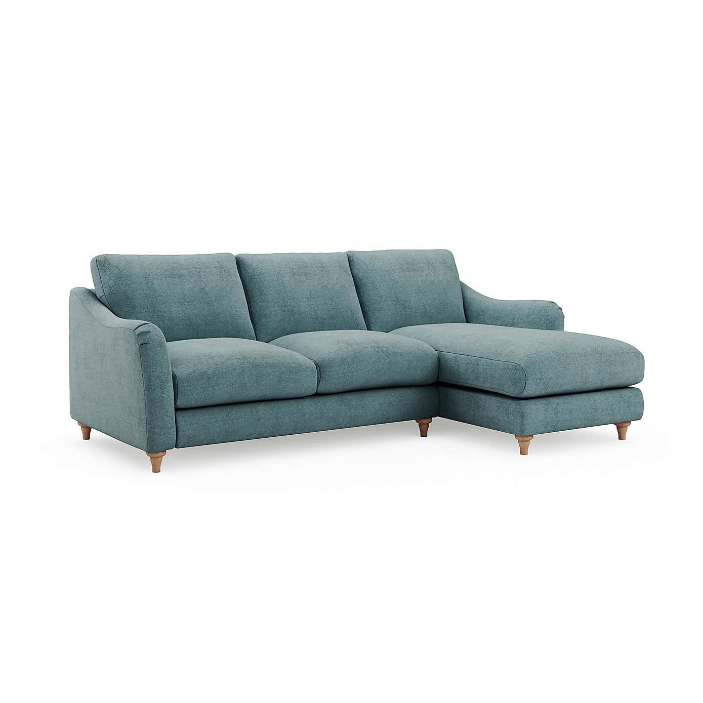 Hattie Tonal Plush Chenille Corner Chaise Sofa