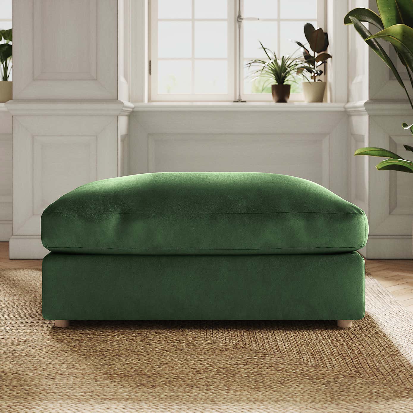Full Circle Austin Cosy Velvet Modular Footstool