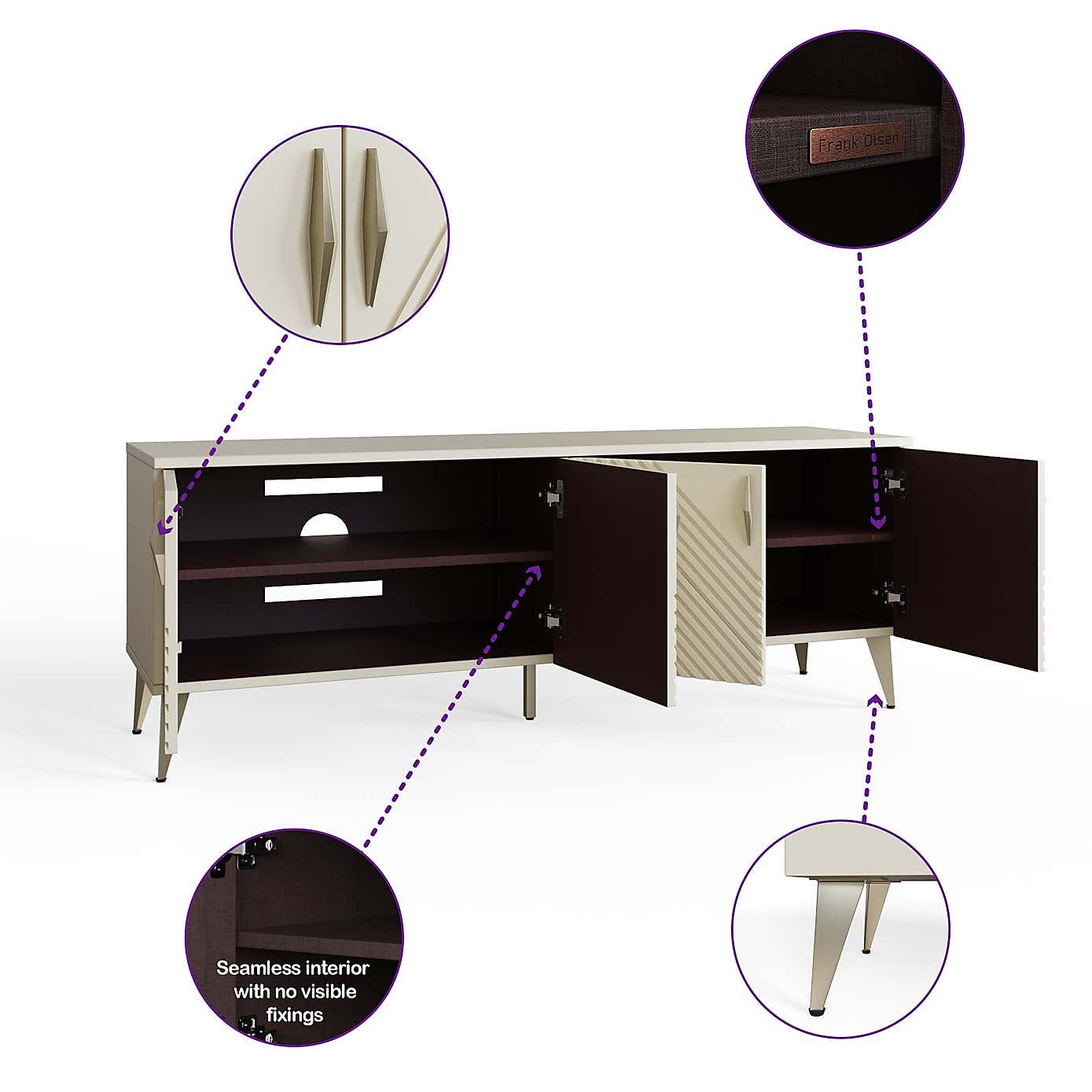 Ava Extra Wide TV Stand for TVs up to 70"