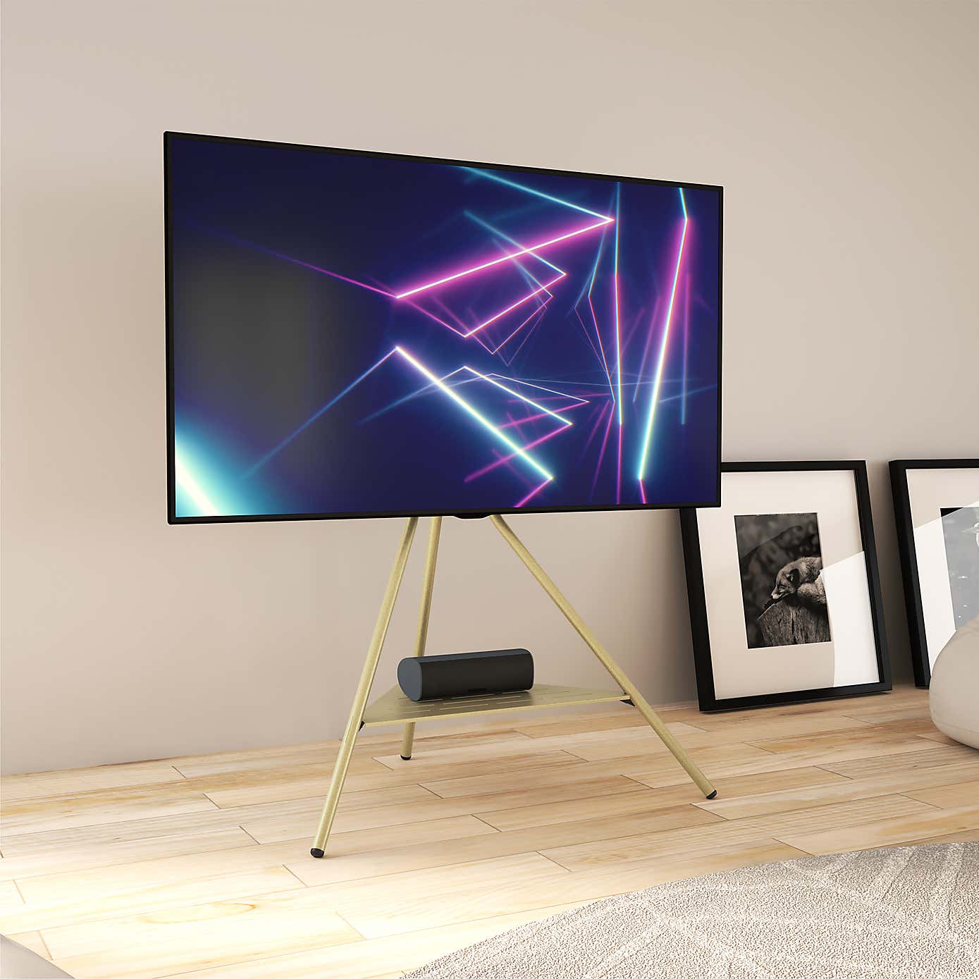 AVF Tiga Freestanding Metal Tripod TV Stand for TVs up to 65"