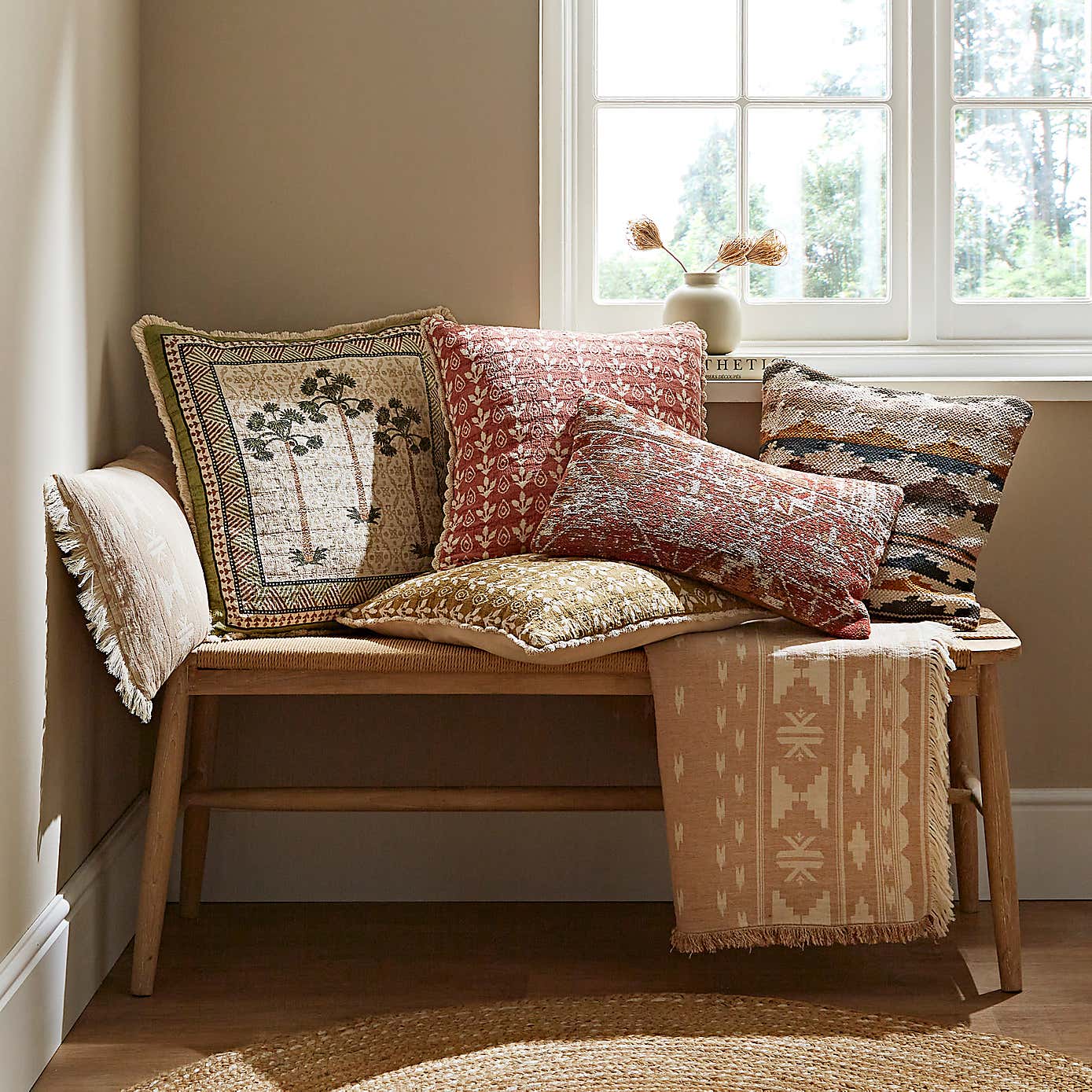 Matelasse Ikat Cotton Throw