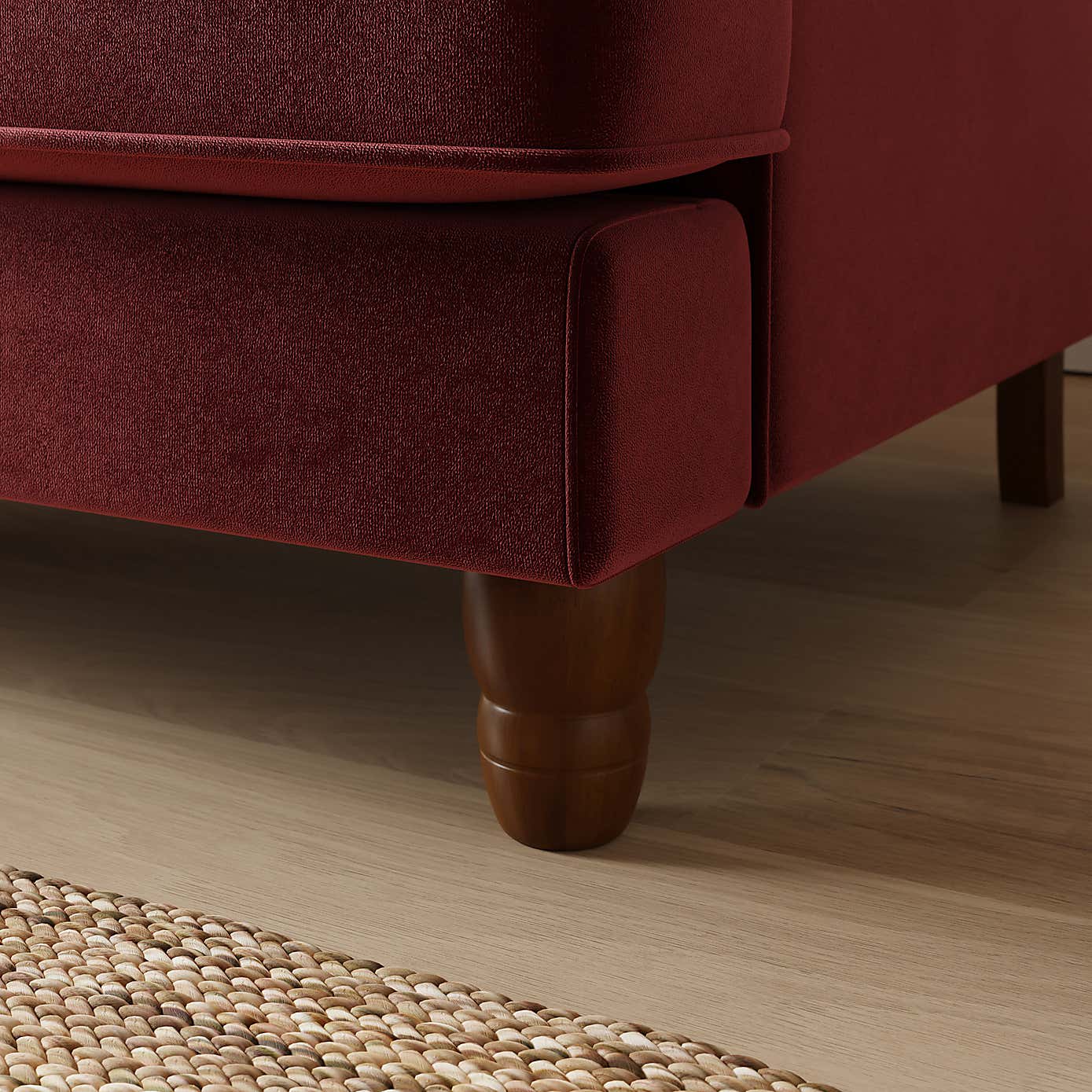 Beatrice Snuggle Sofa, Velvet