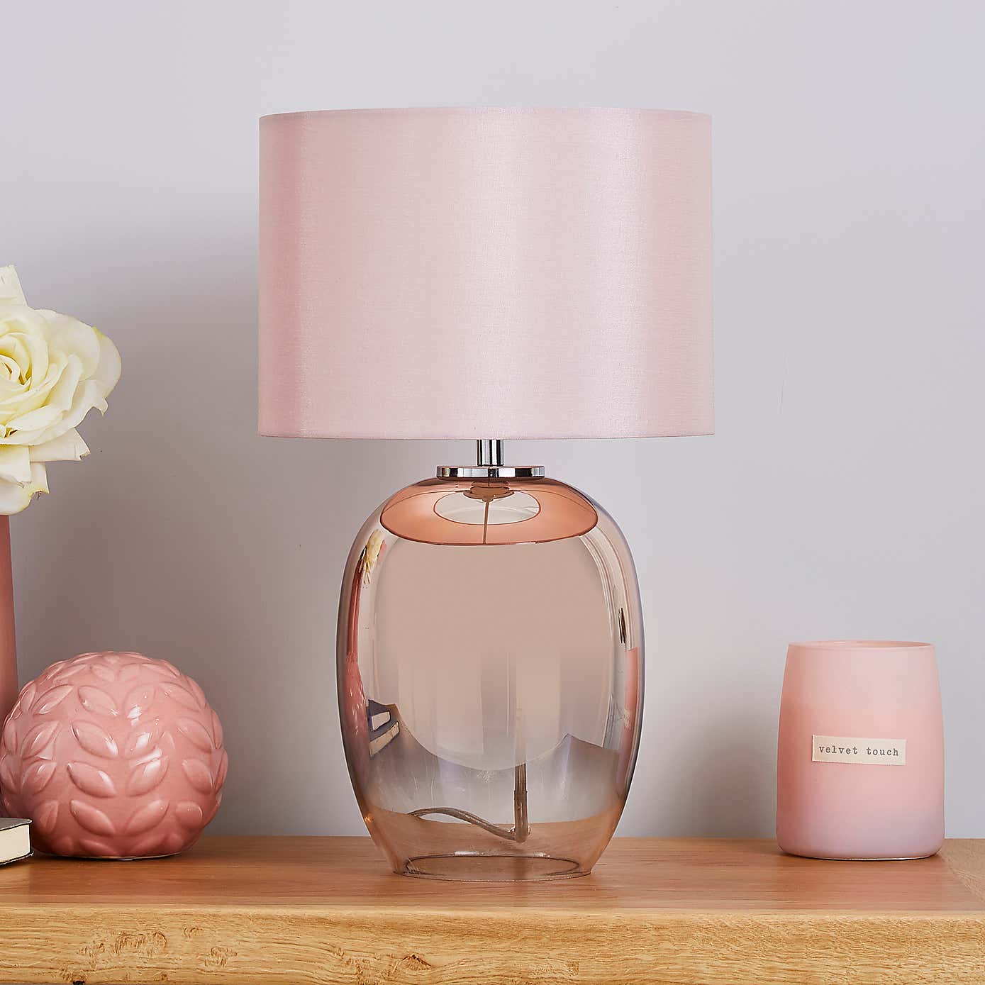 Seychelles Mini Blush Pink Table Lamp