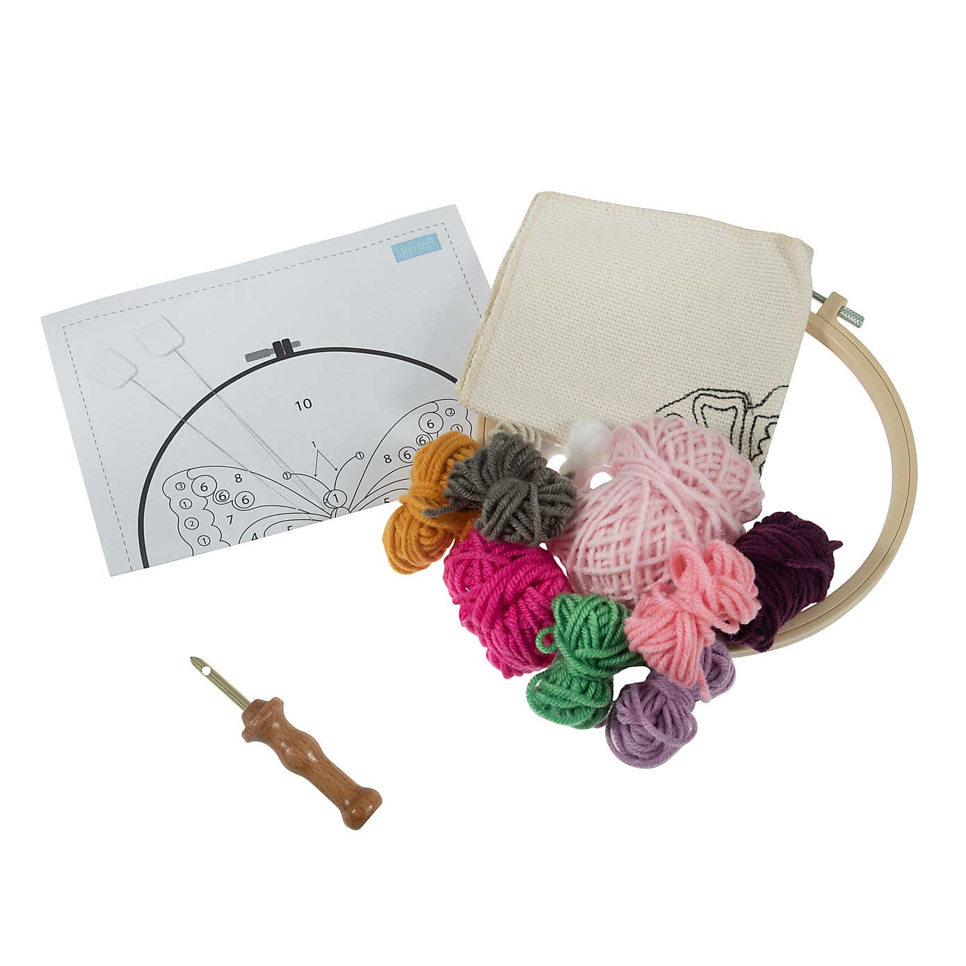 Punch Needle Hoop Kit Butterfly