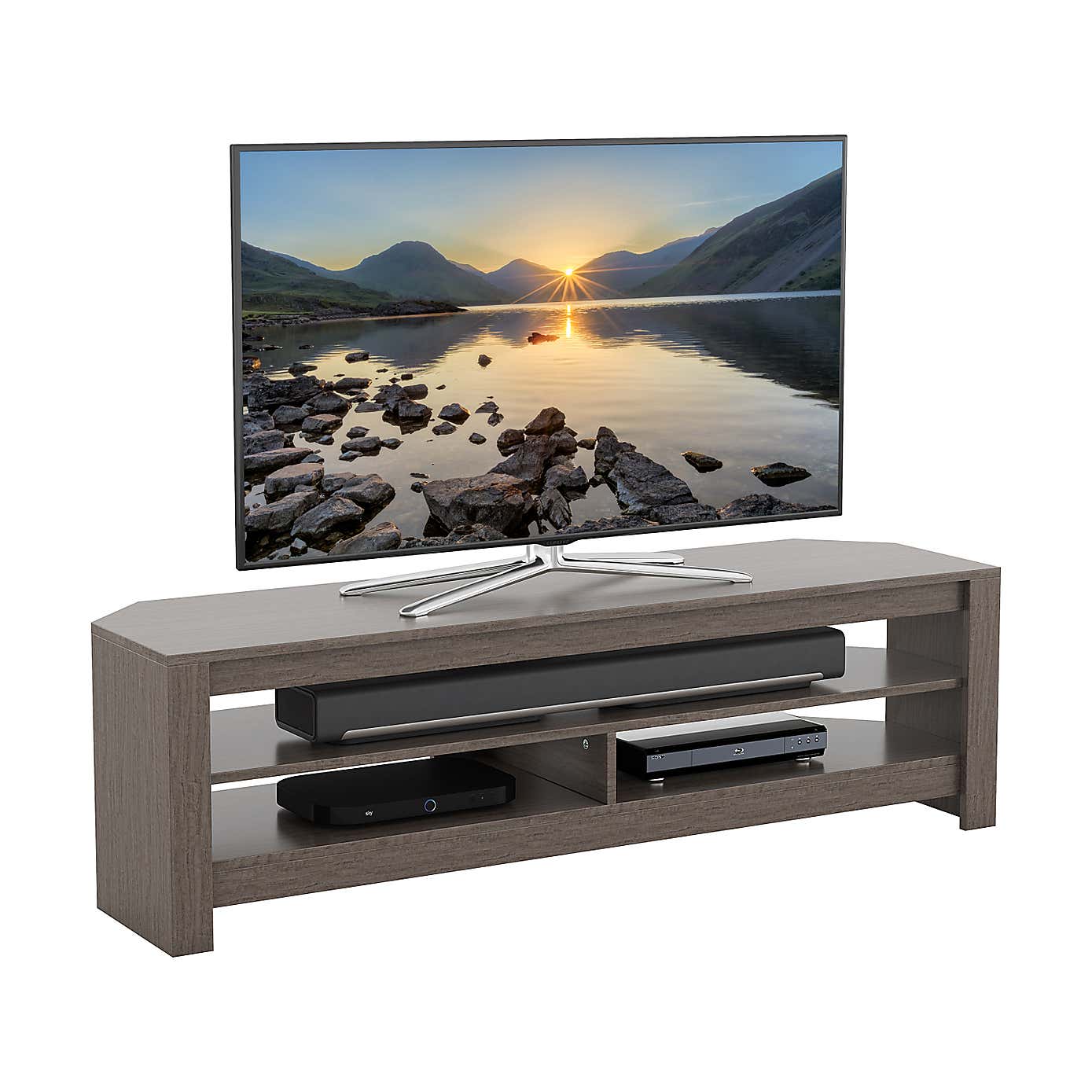 Calibre Wide TV Stand 140cm, Oak Effect