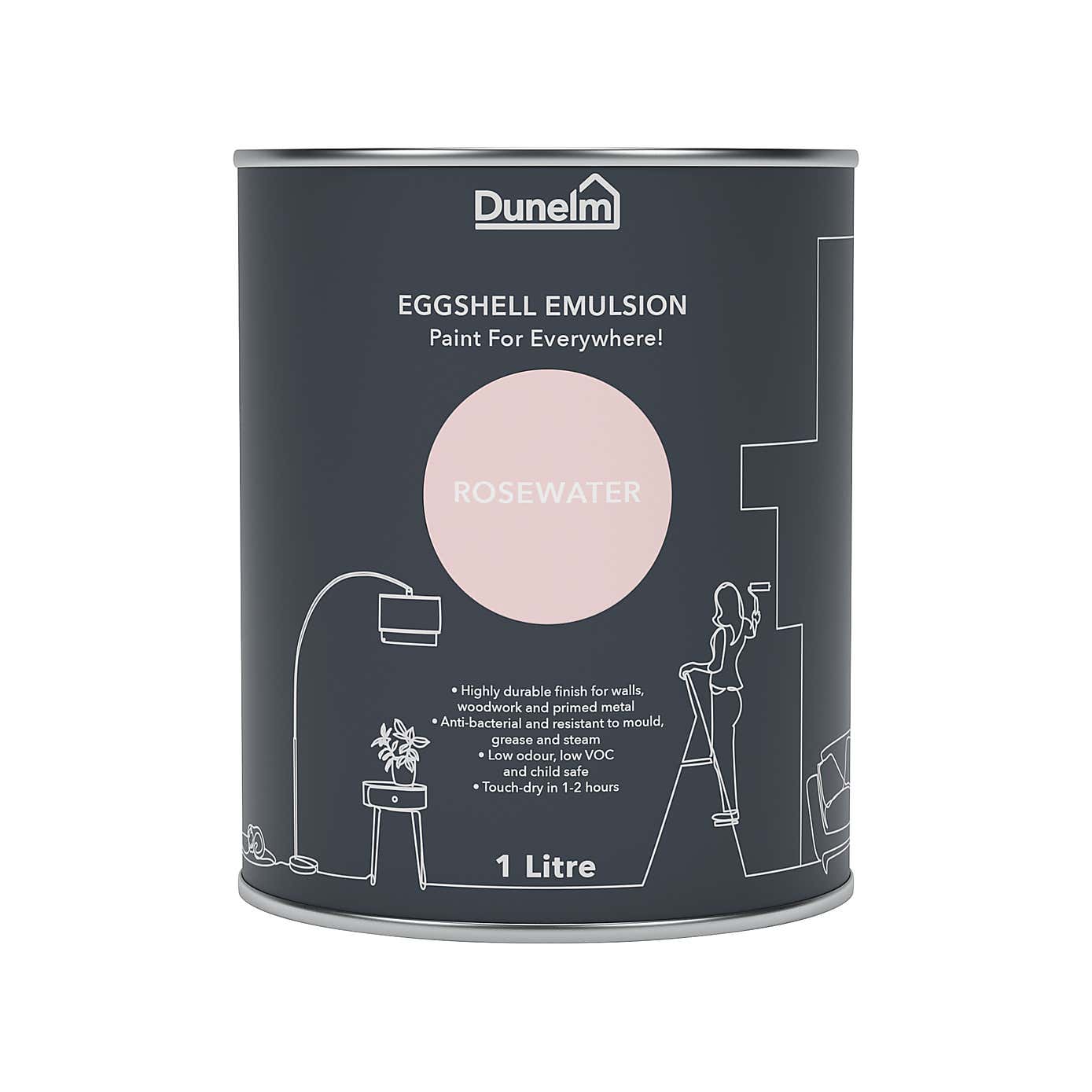 Dunelm Rose Water Eggshell Emulsion Paint
