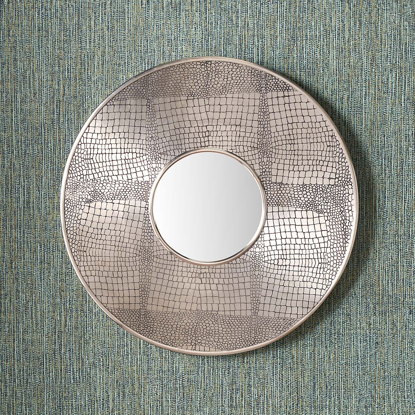 Antique Croc Effect Mirror