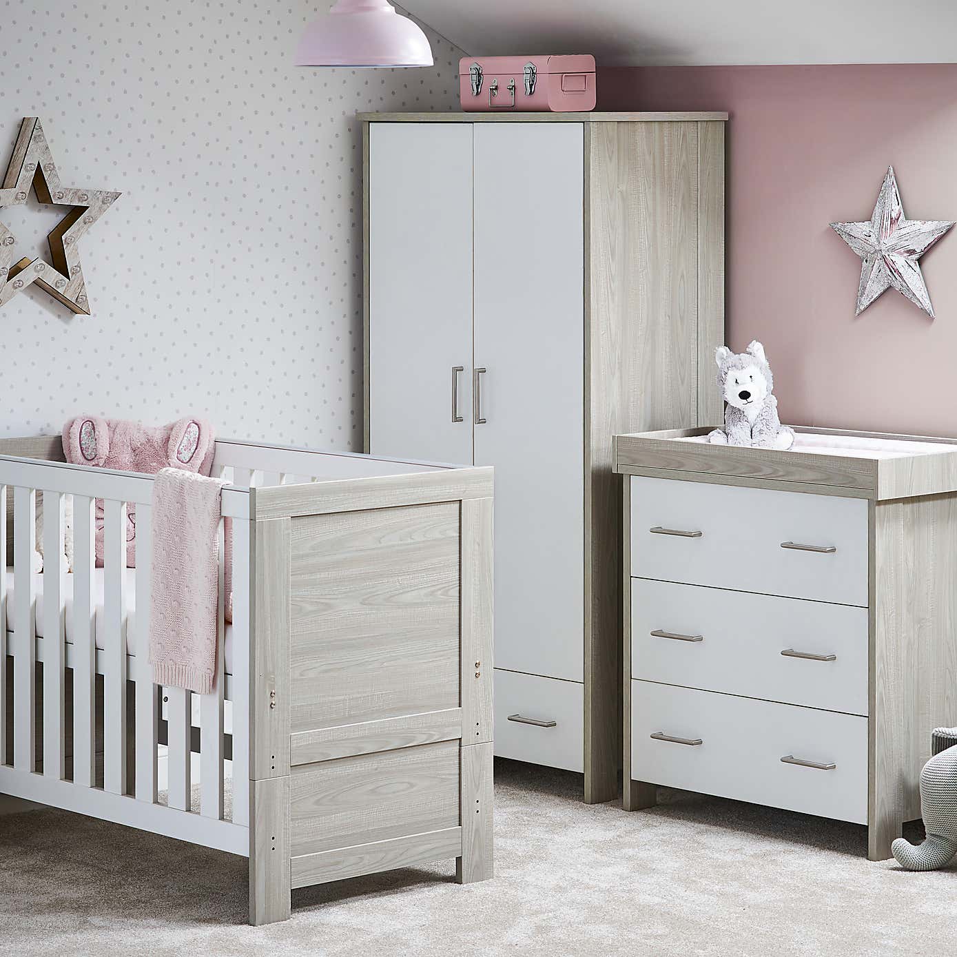 OBaby Nika Mini 3 Piece Nursery Room Set
