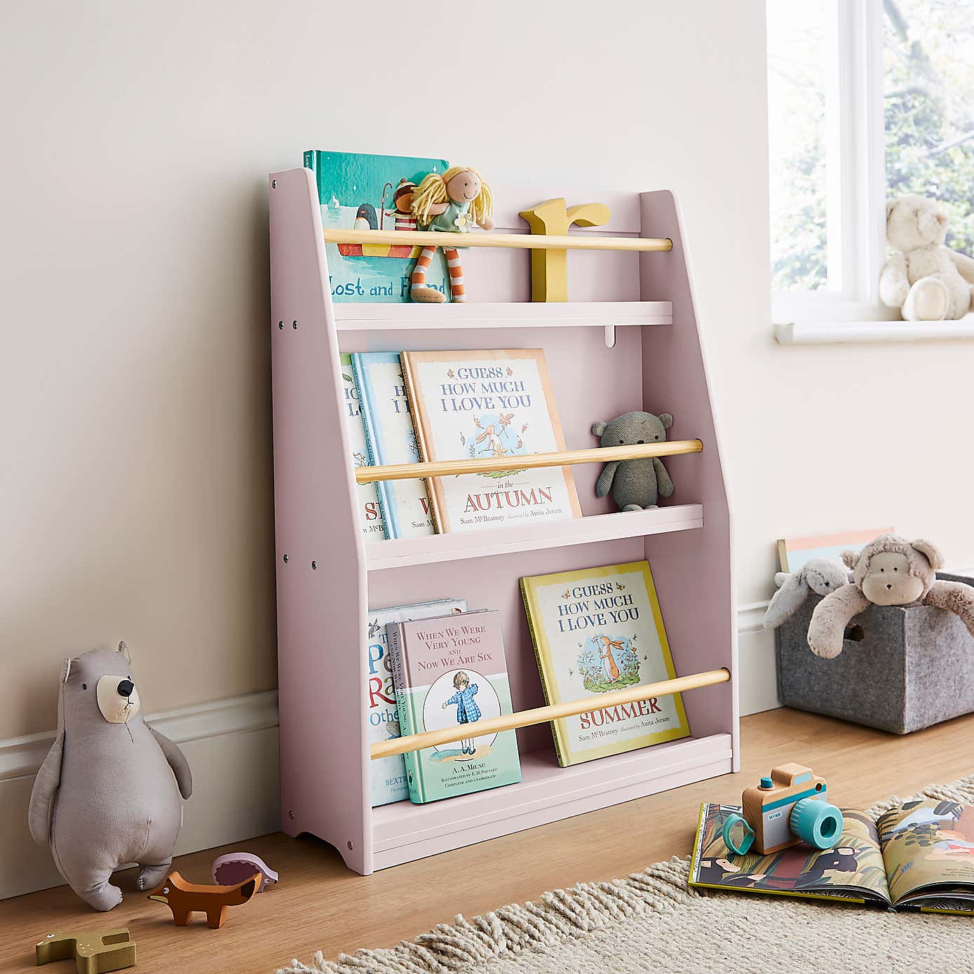 Kids White Bookcase