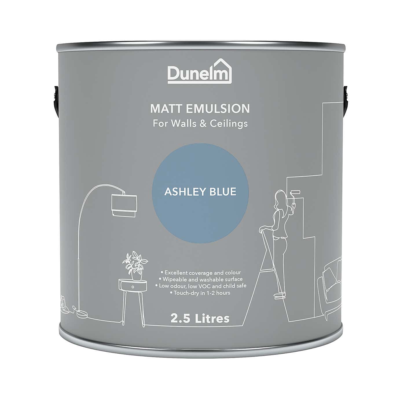 Dunelm Ashley Blue Matt Emulsion Paint