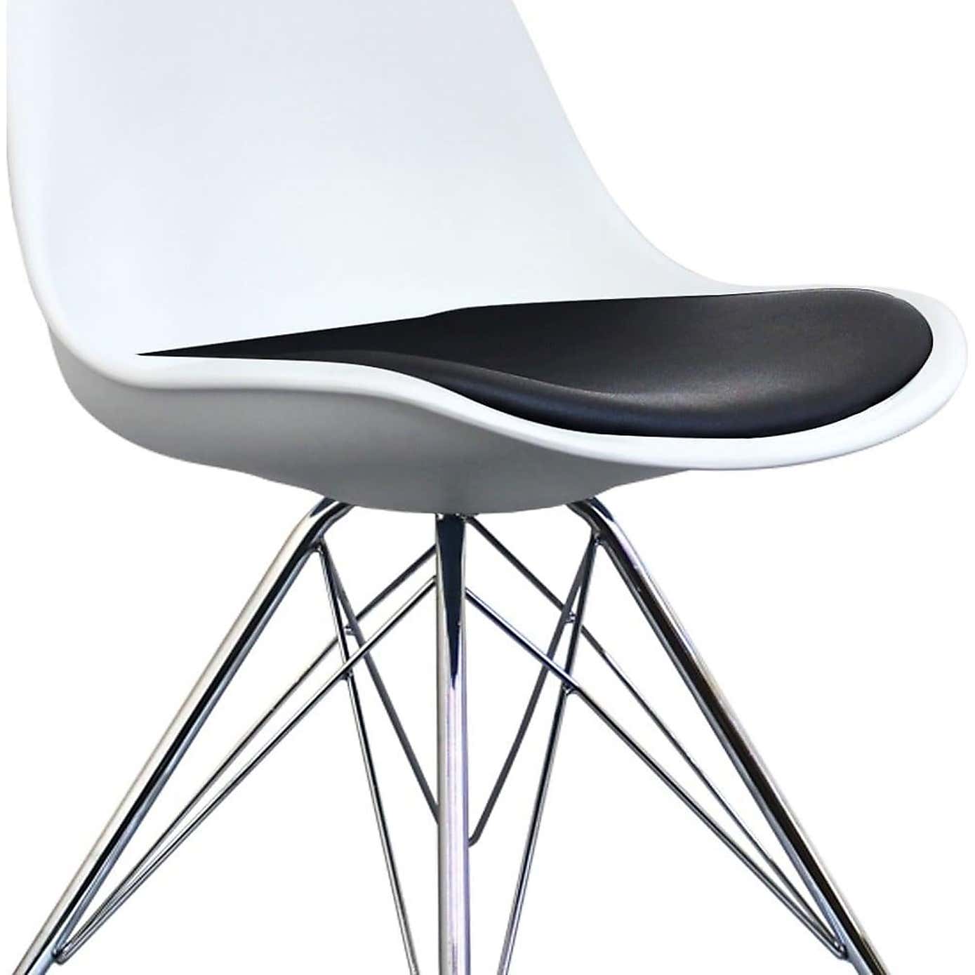 Fusion Living Soho White Plastic Dining Chair