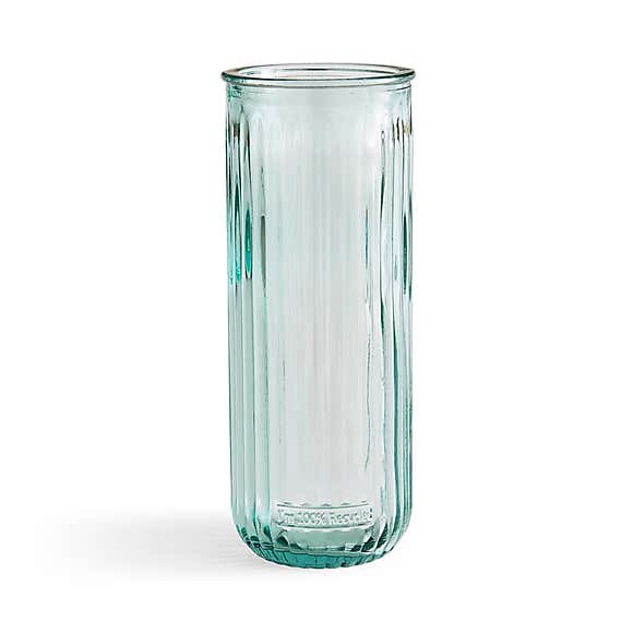 Daroca Green Patterned Glass Bud Vase