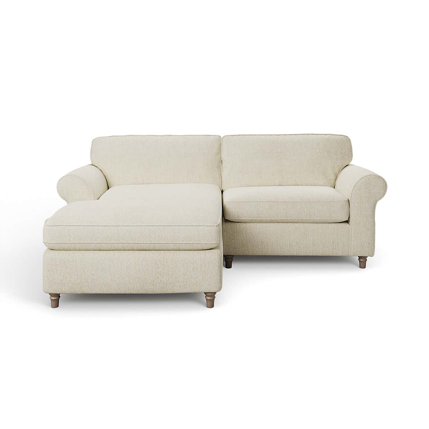 Flori Corner Chaise Sofa, Chunky Chenille