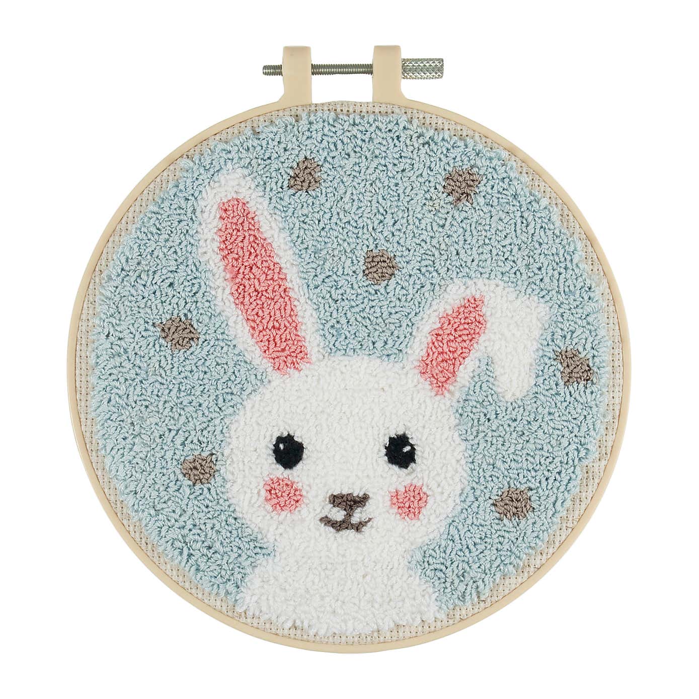 Punch Needle Kit Floss and Hoop Bunny