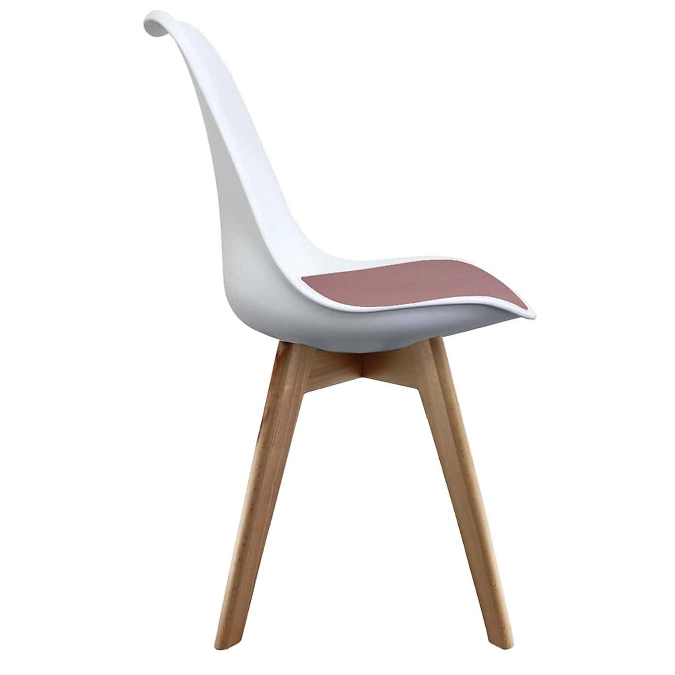 Fusion Living Soho White Plastic Dining Chair with Squared Legs