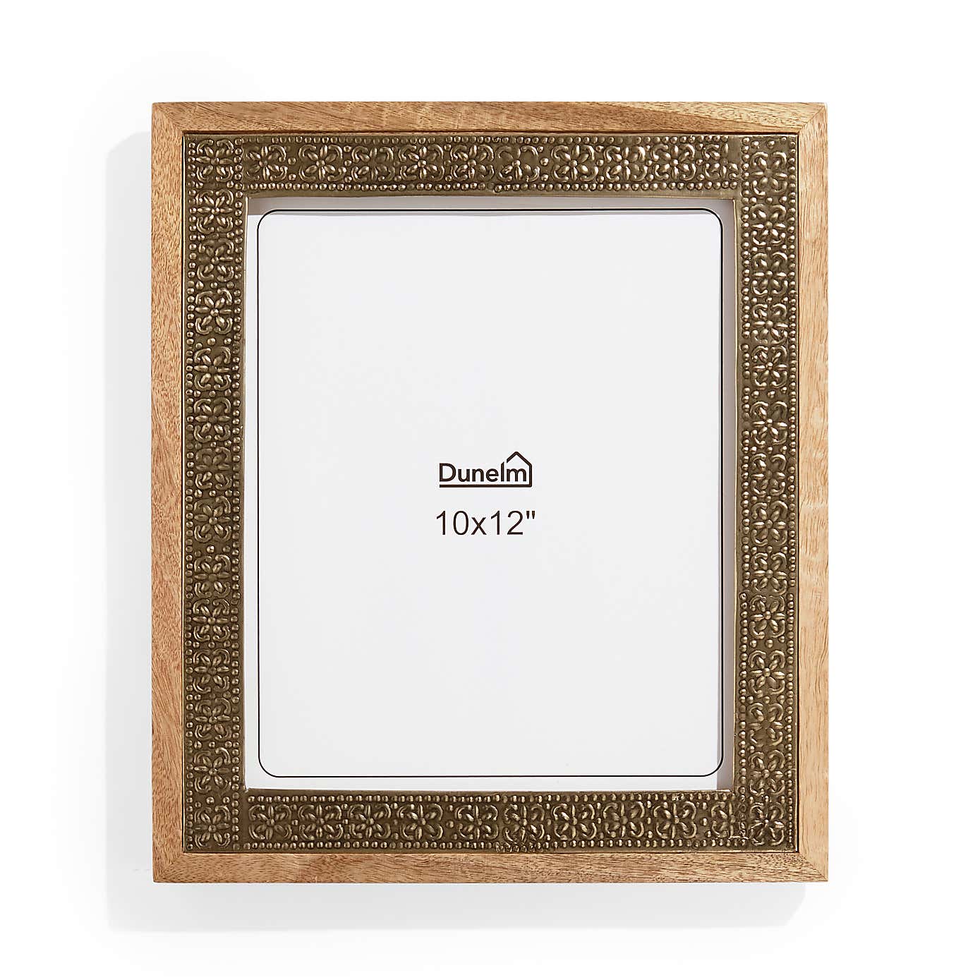 Detailed Gold Metal Wooden Edge Photo Frame